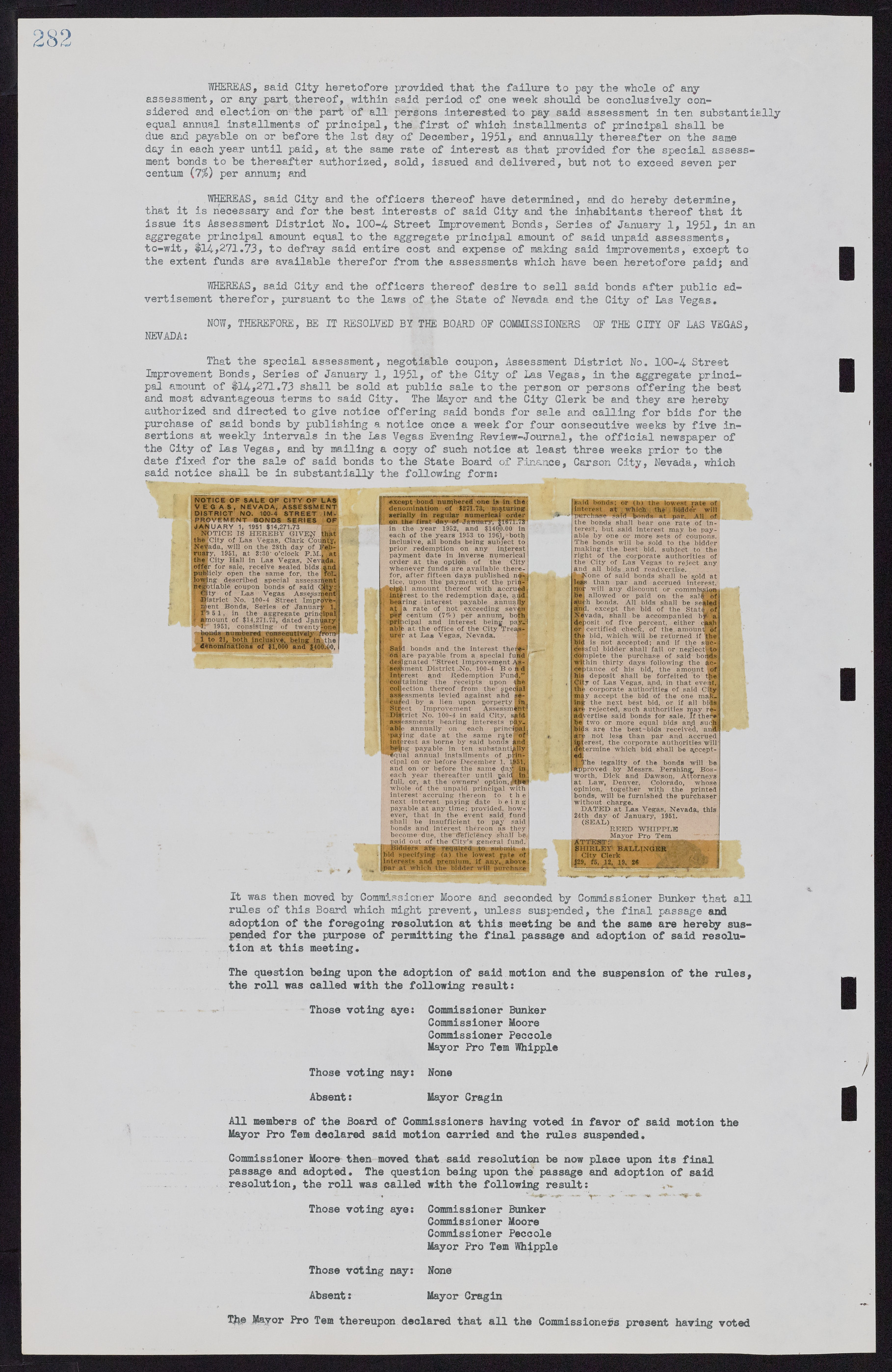 Las Vegas City Commission Minutes, November 7, 1949 to May 21, 1952, lvc000007-294