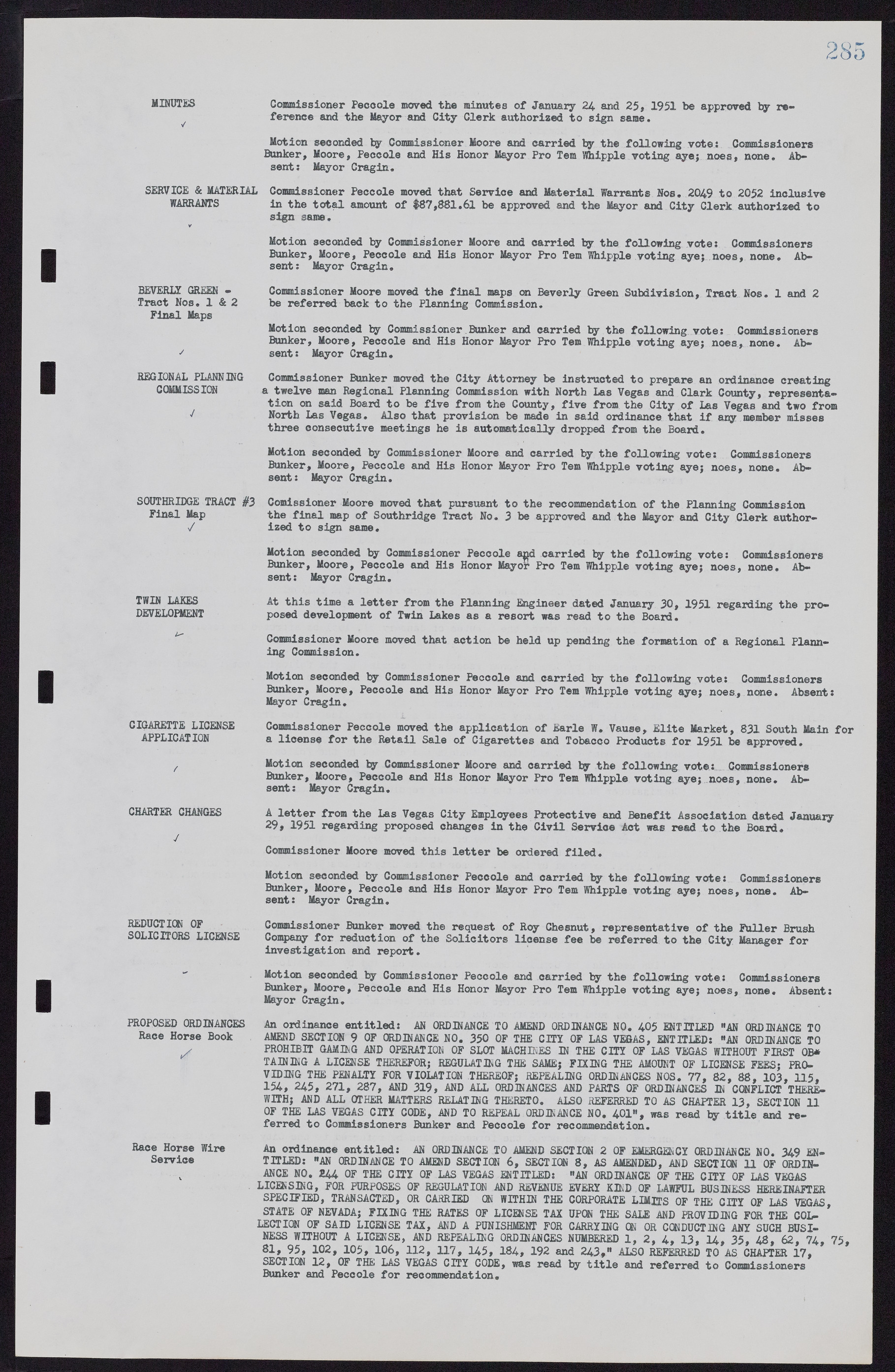 Las Vegas City Commission Minutes, November 7, 1949 to May 21, 1952, lvc000007-297