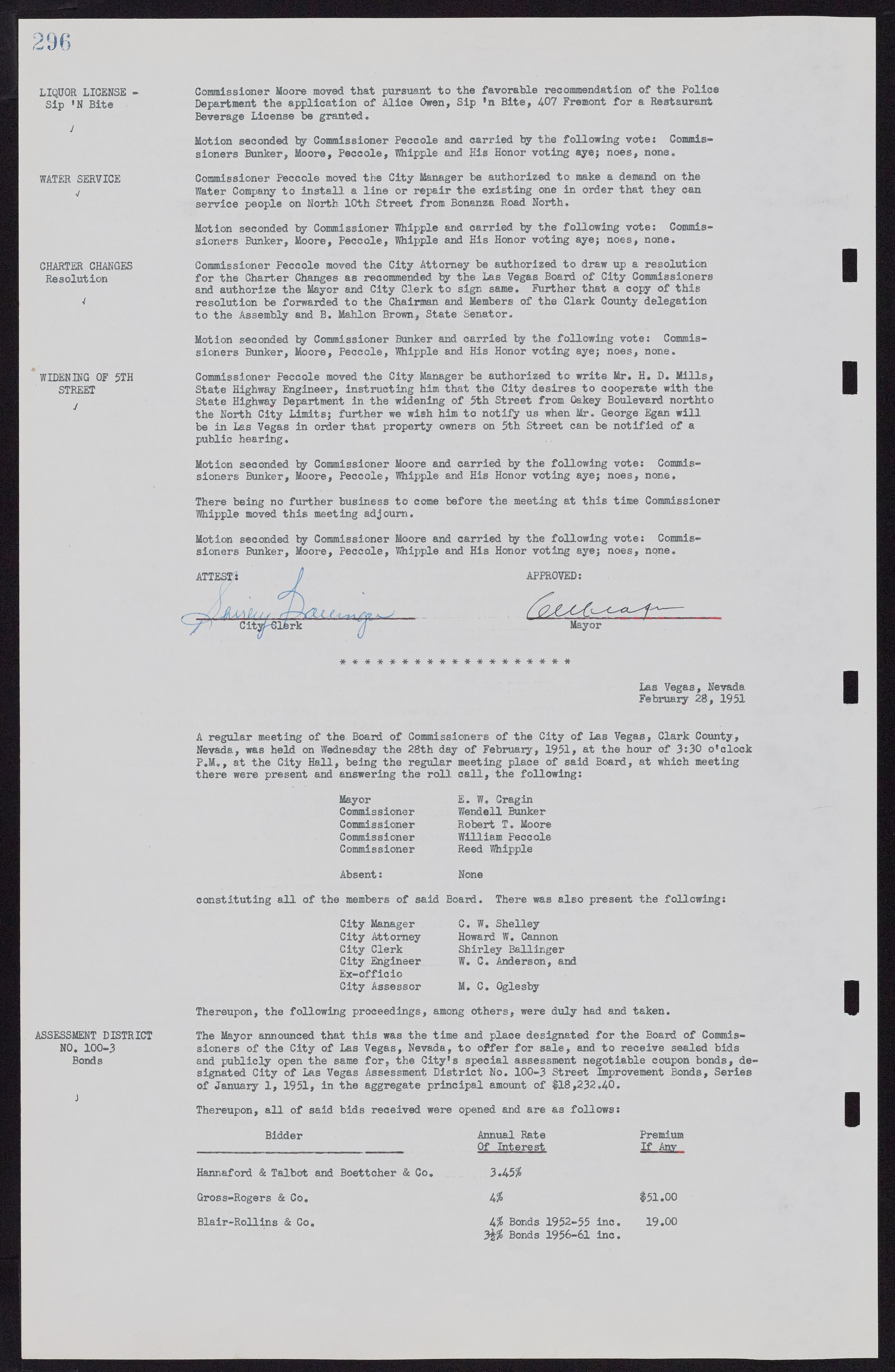 Las Vegas City Commission Minutes, November 7, 1949 to May 21, 1952, lvc000007-308