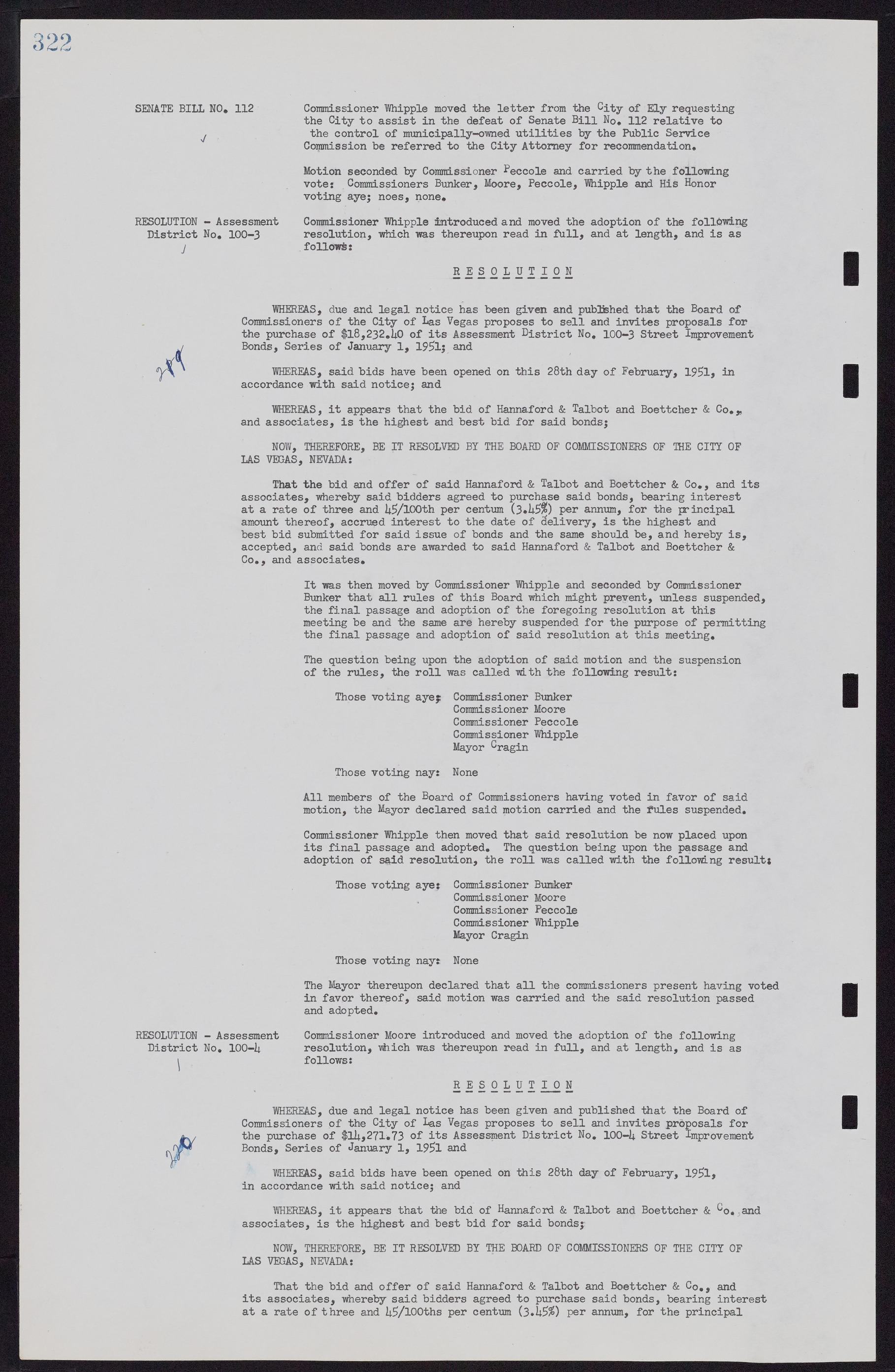 Las Vegas City Commission Minutes, November 7, 1949 to May 21, 1952, lvc000007-334