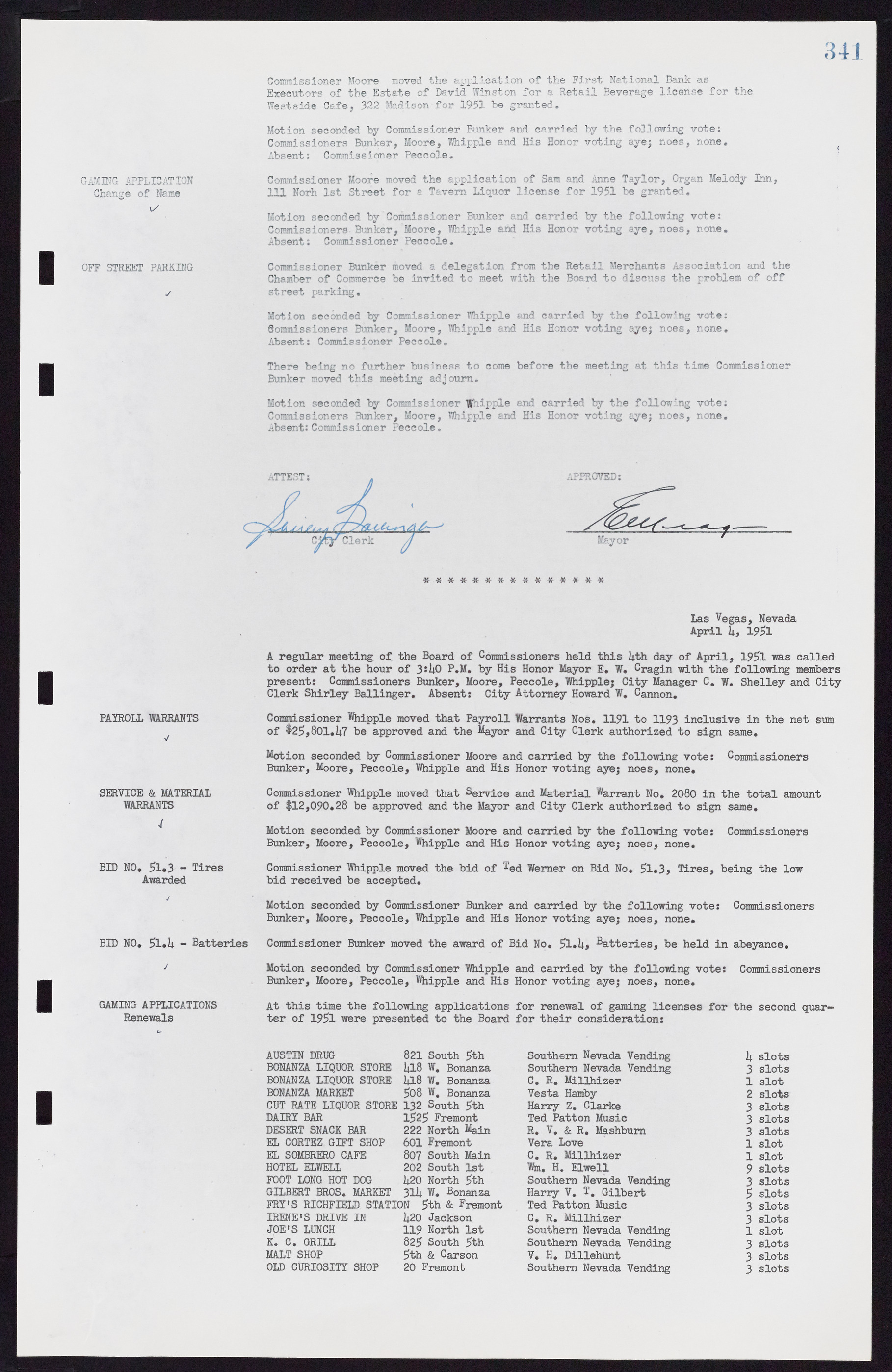 Las Vegas City Commission Minutes, November 7, 1949 to May 21, 1952, lvc000007-353