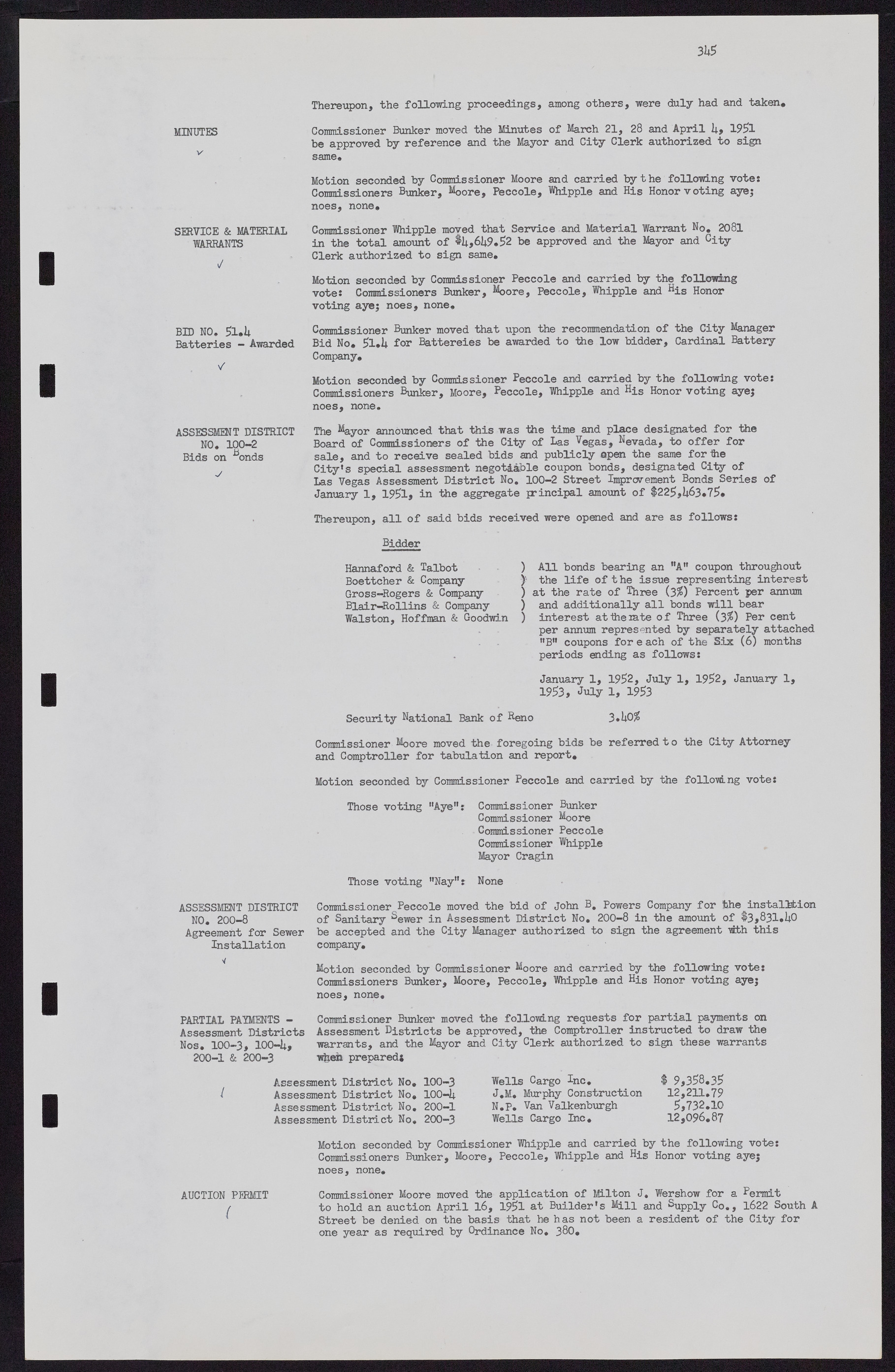 Las Vegas City Commission Minutes, November 7, 1949 to May 21, 1952, lvc000007-357