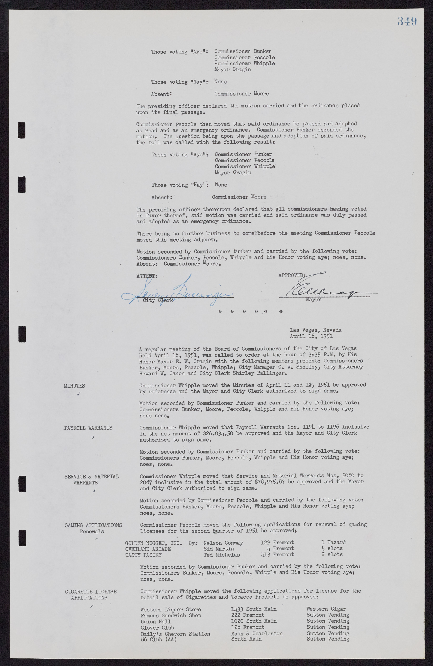 Las Vegas City Commission Minutes, November 7, 1949 to May 21, 1952, lvc000007-361