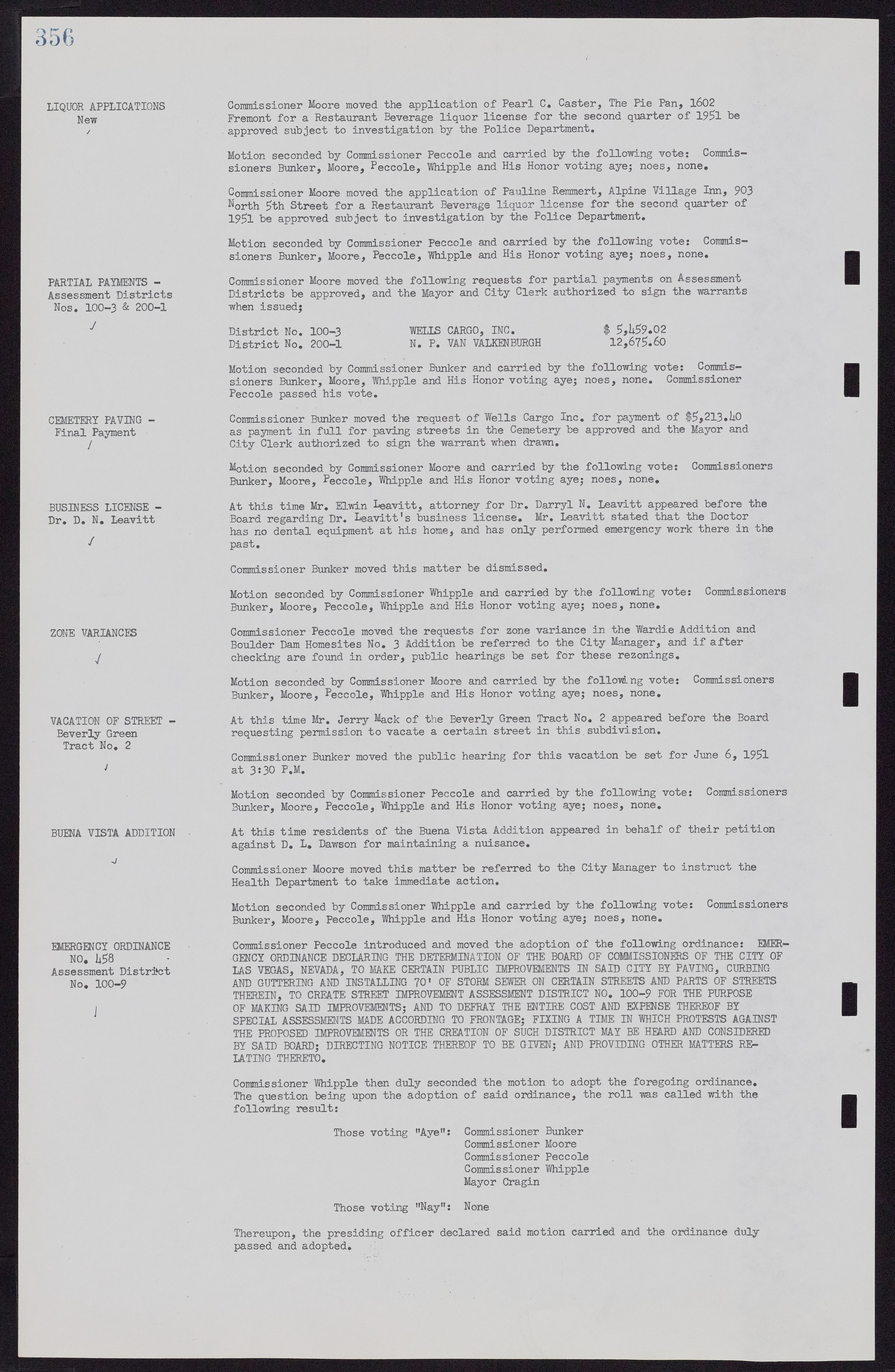 Las Vegas City Commission Minutes, November 7, 1949 to May 21, 1952, lvc000007-368