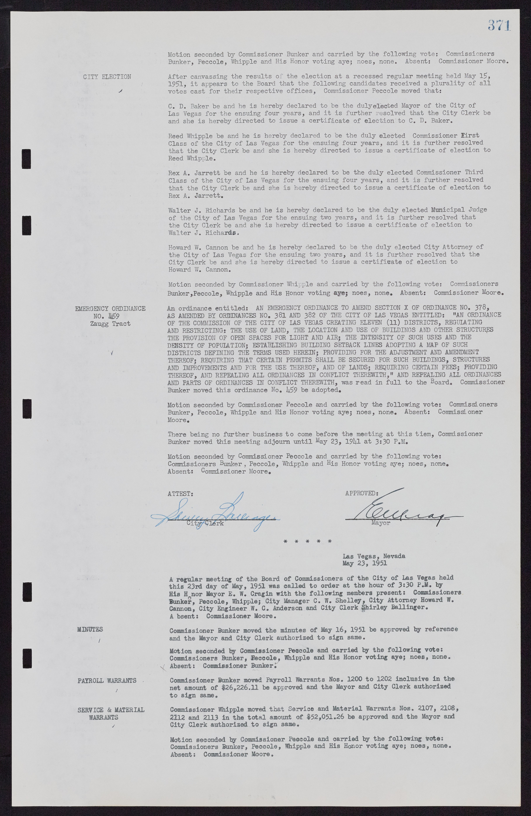 Las Vegas City Commission Minutes, November 7, 1949 to May 21, 1952, lvc000007-383