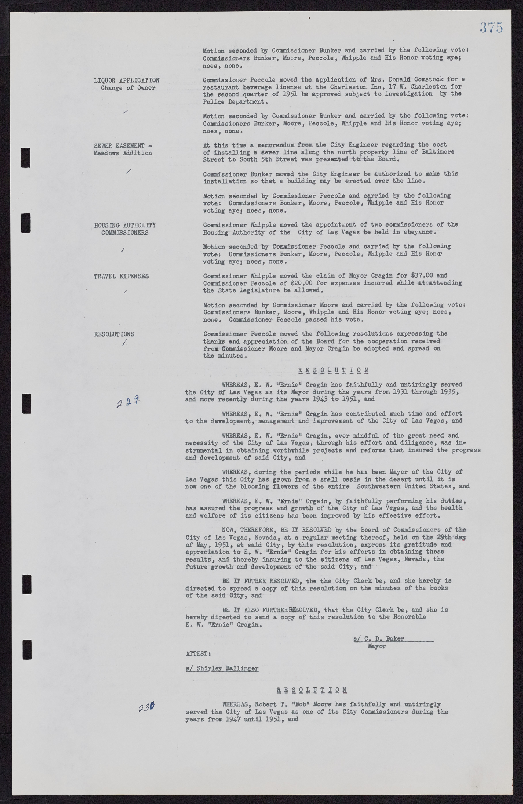 Las Vegas City Commission Minutes, November 7, 1949 to May 21, 1952, lvc000007-387