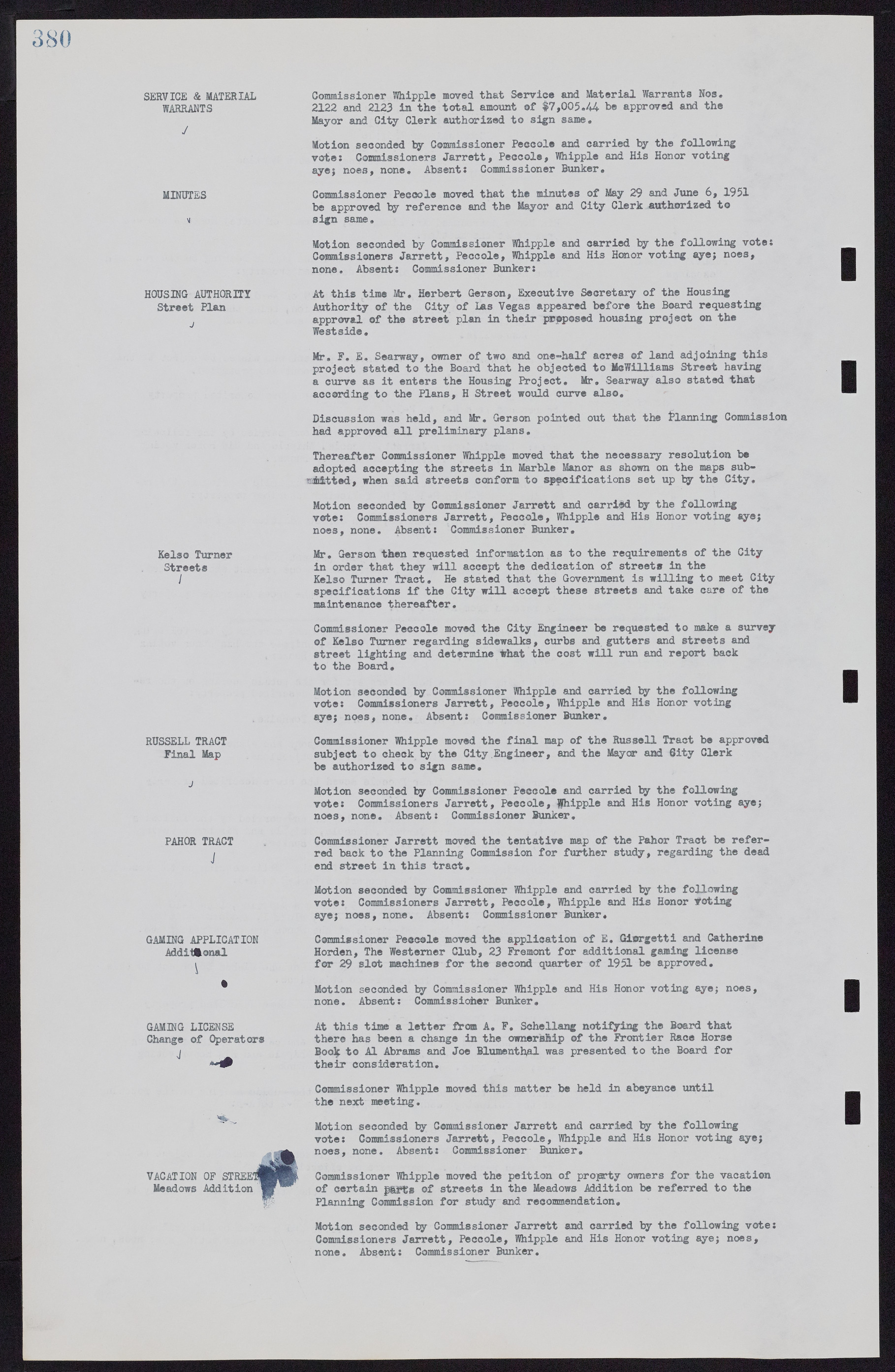 Las Vegas City Commission Minutes, November 7, 1949 to May 21, 1952, lvc000007-392