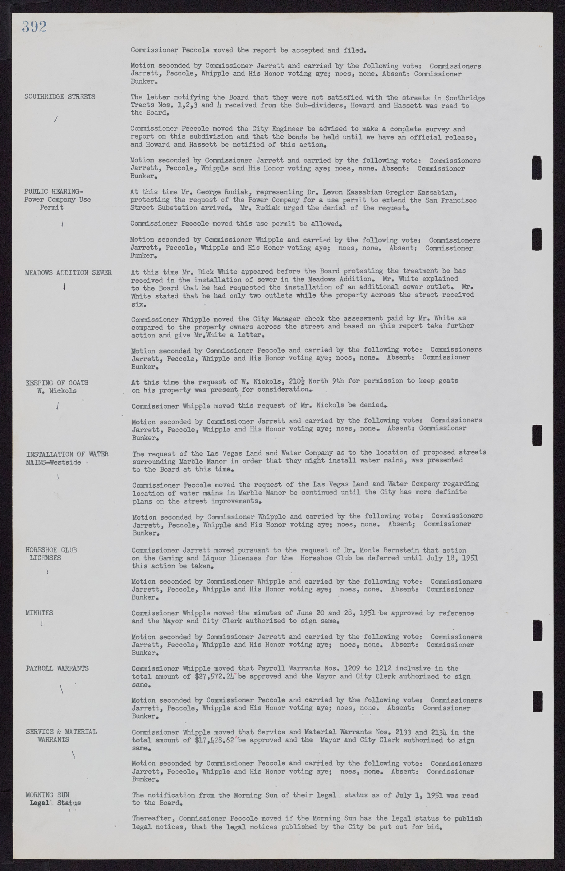 Las Vegas City Commission Minutes, November 7, 1949 to May 21, 1952, lvc000007-406