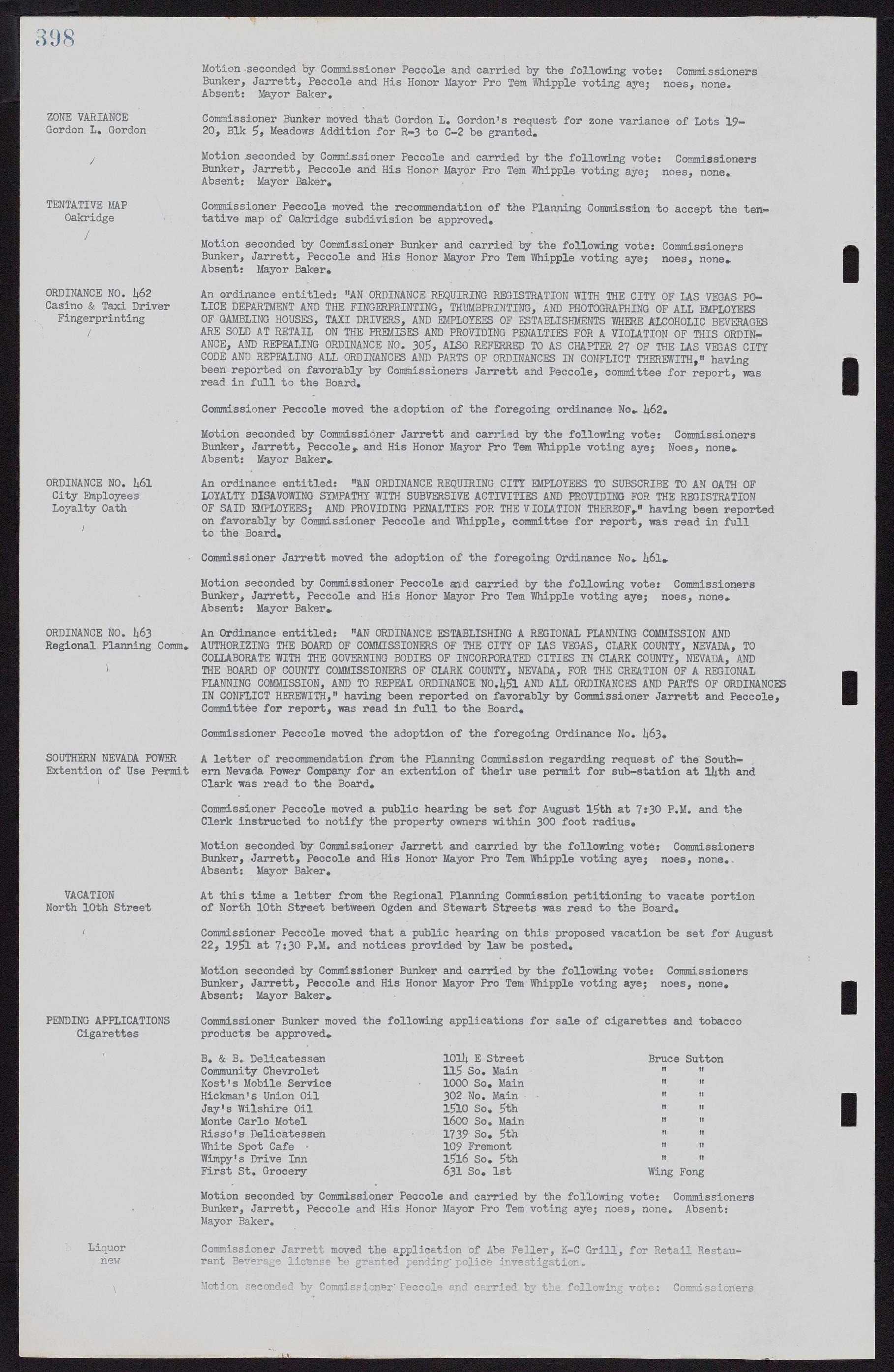Las Vegas City Commission Minutes, November 7, 1949 to May 21, 1952, lvc000007-414