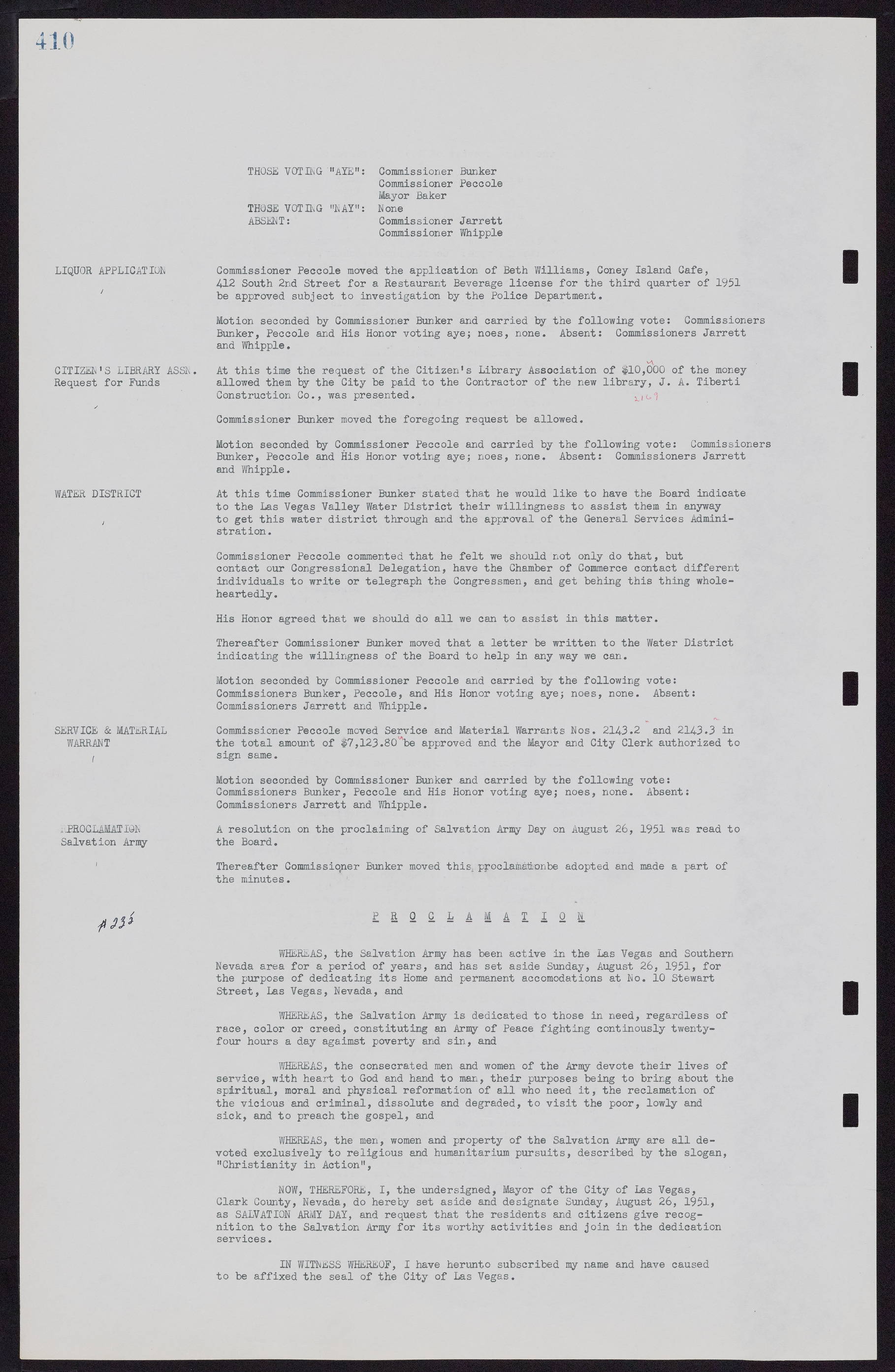 Las Vegas City Commission Minutes, November 7, 1949 to May 21, 1952, lvc000007-426