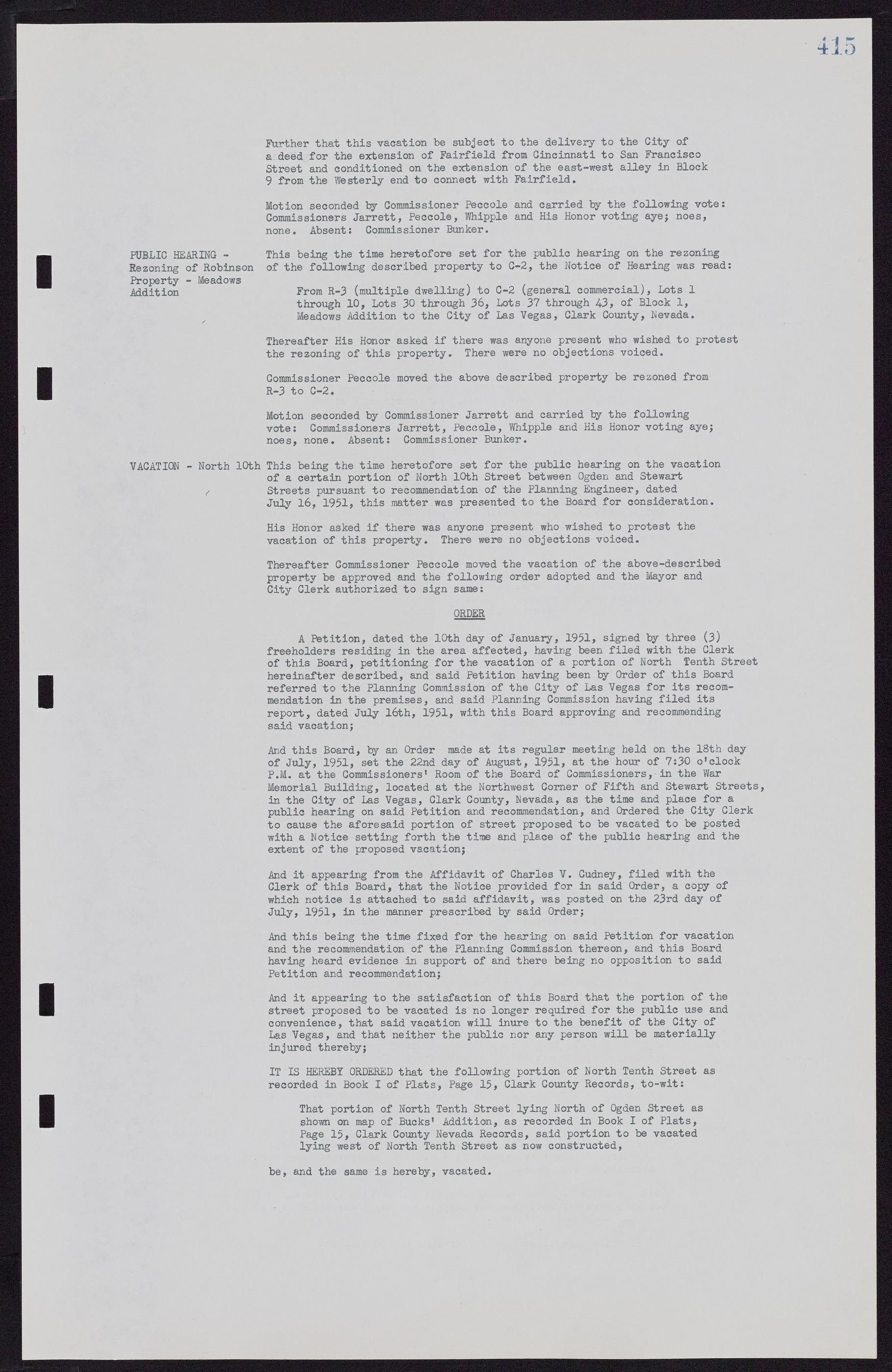 Las Vegas City Commission Minutes, November 7, 1949 to May 21, 1952, lvc000007-431