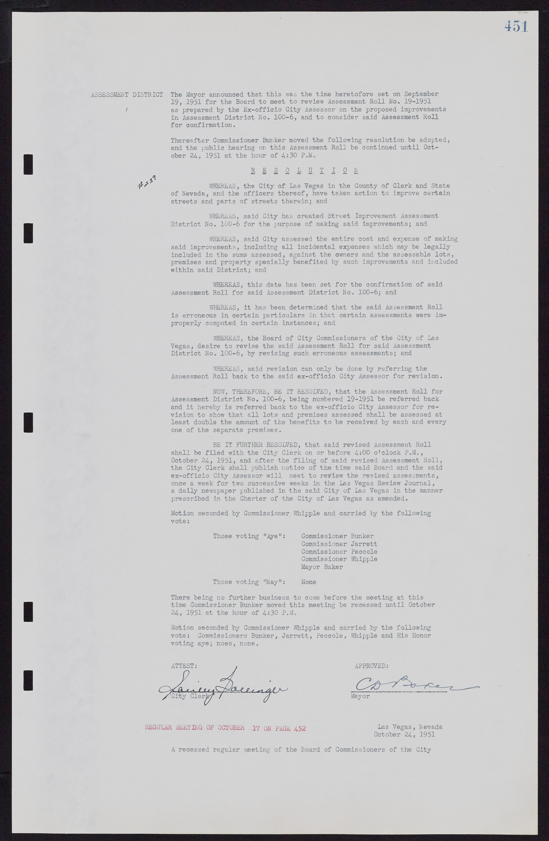 Las Vegas City Commission Minutes, November 7, 1949 to May 21, 1952, lvc000007-467