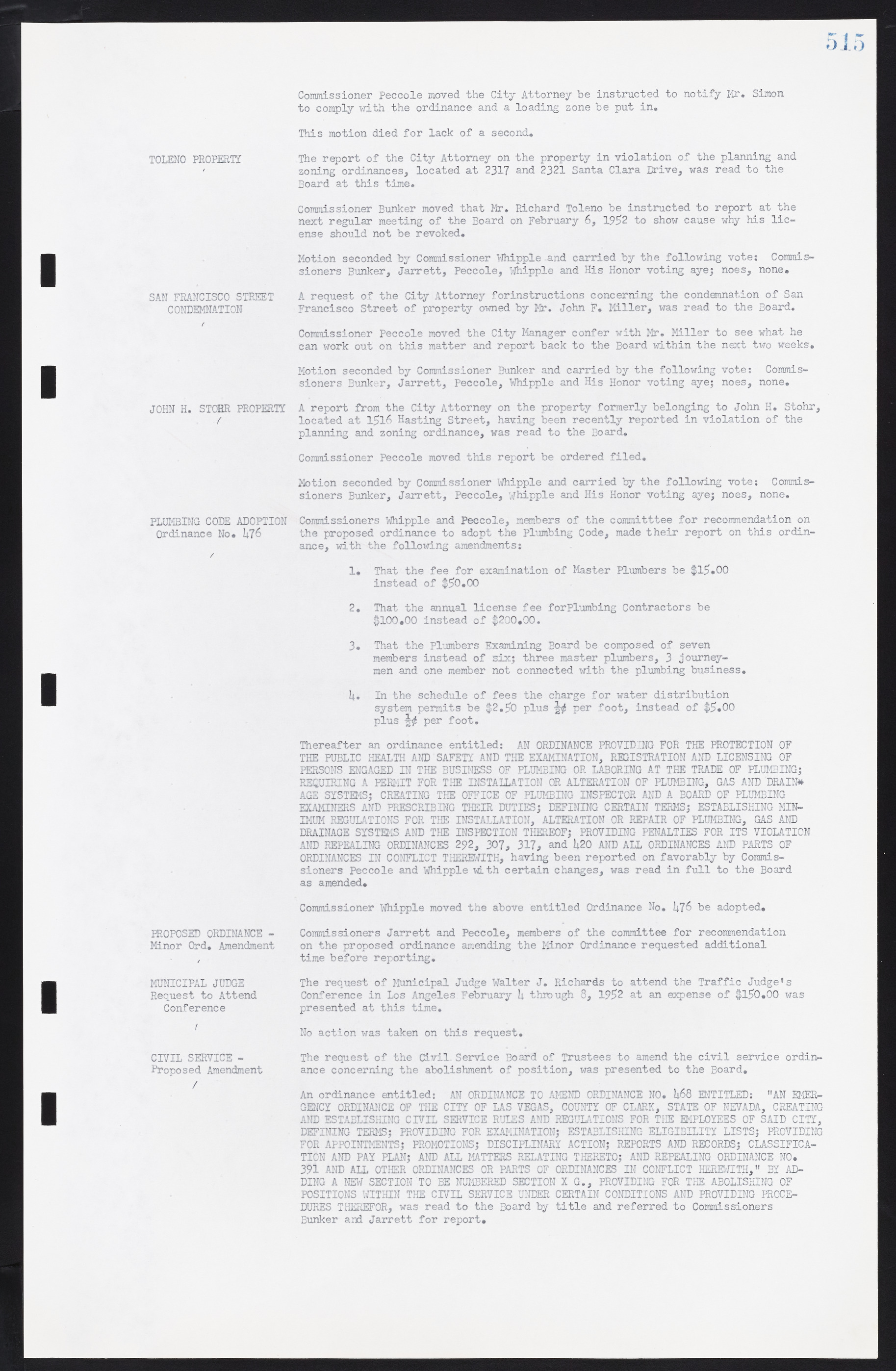 Las Vegas City Commission Minutes, November 7, 1949 to May 21, 1952, lvc000007-533