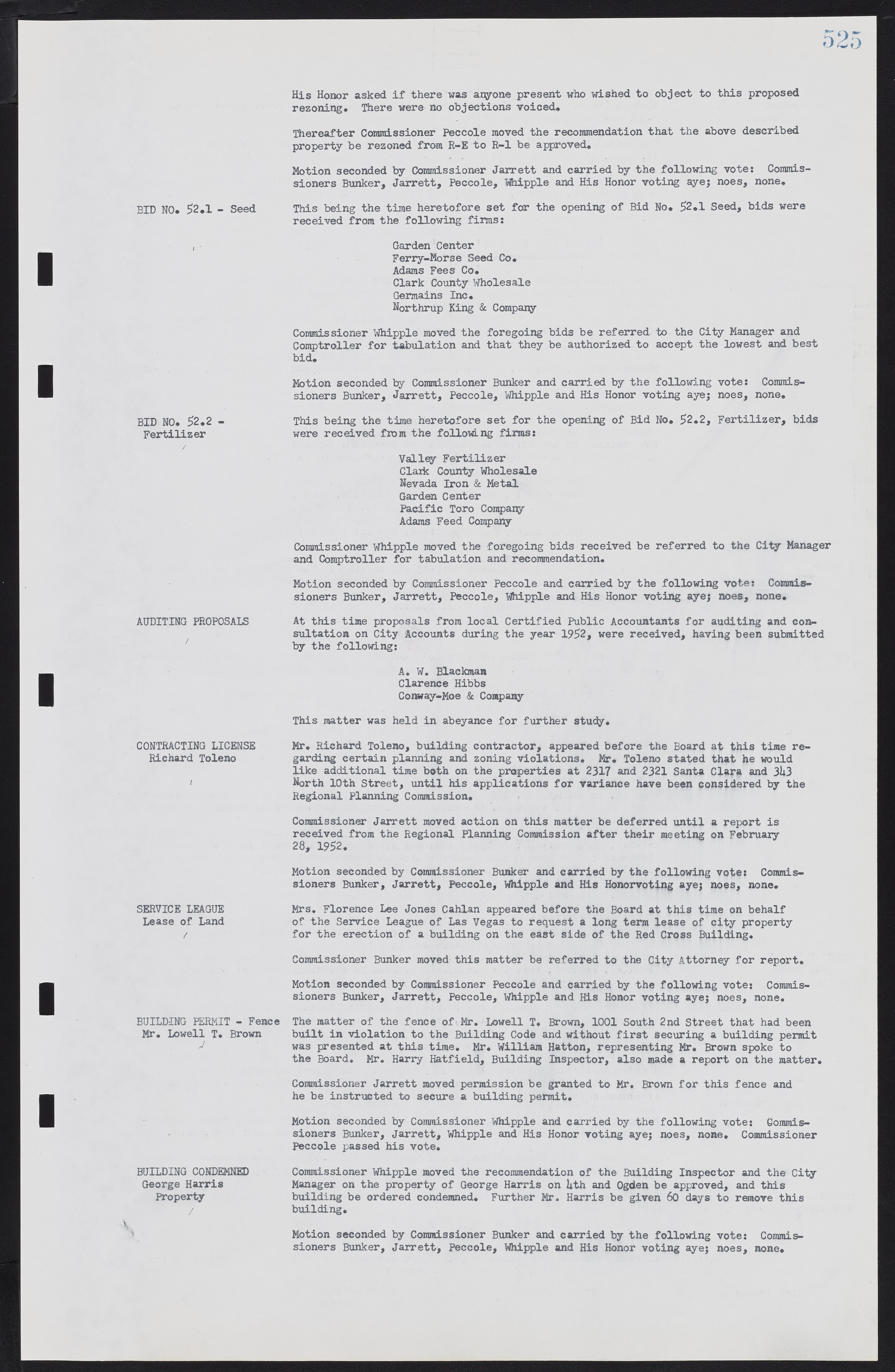 Las Vegas City Commission Minutes, November 7, 1949 to May 21, 1952, lvc000007-543