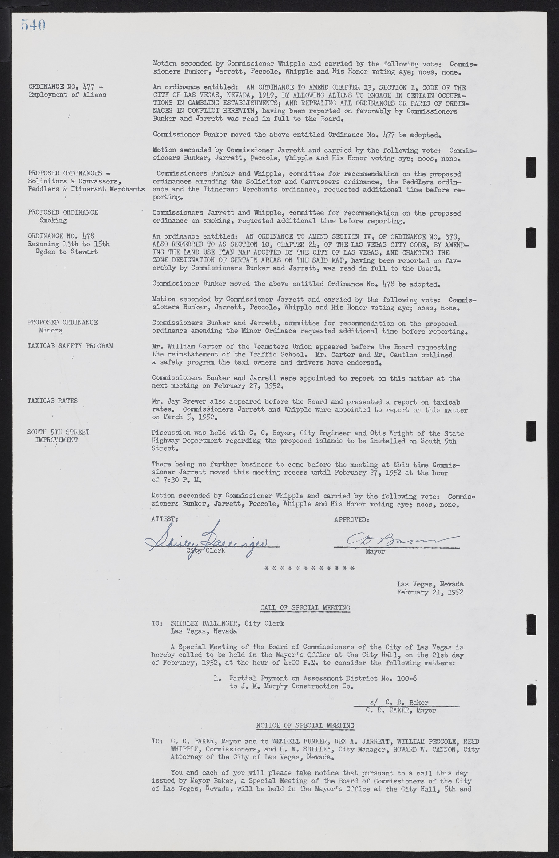Las Vegas City Commission Minutes, November 7, 1949 to May 21, 1952, lvc000007-558