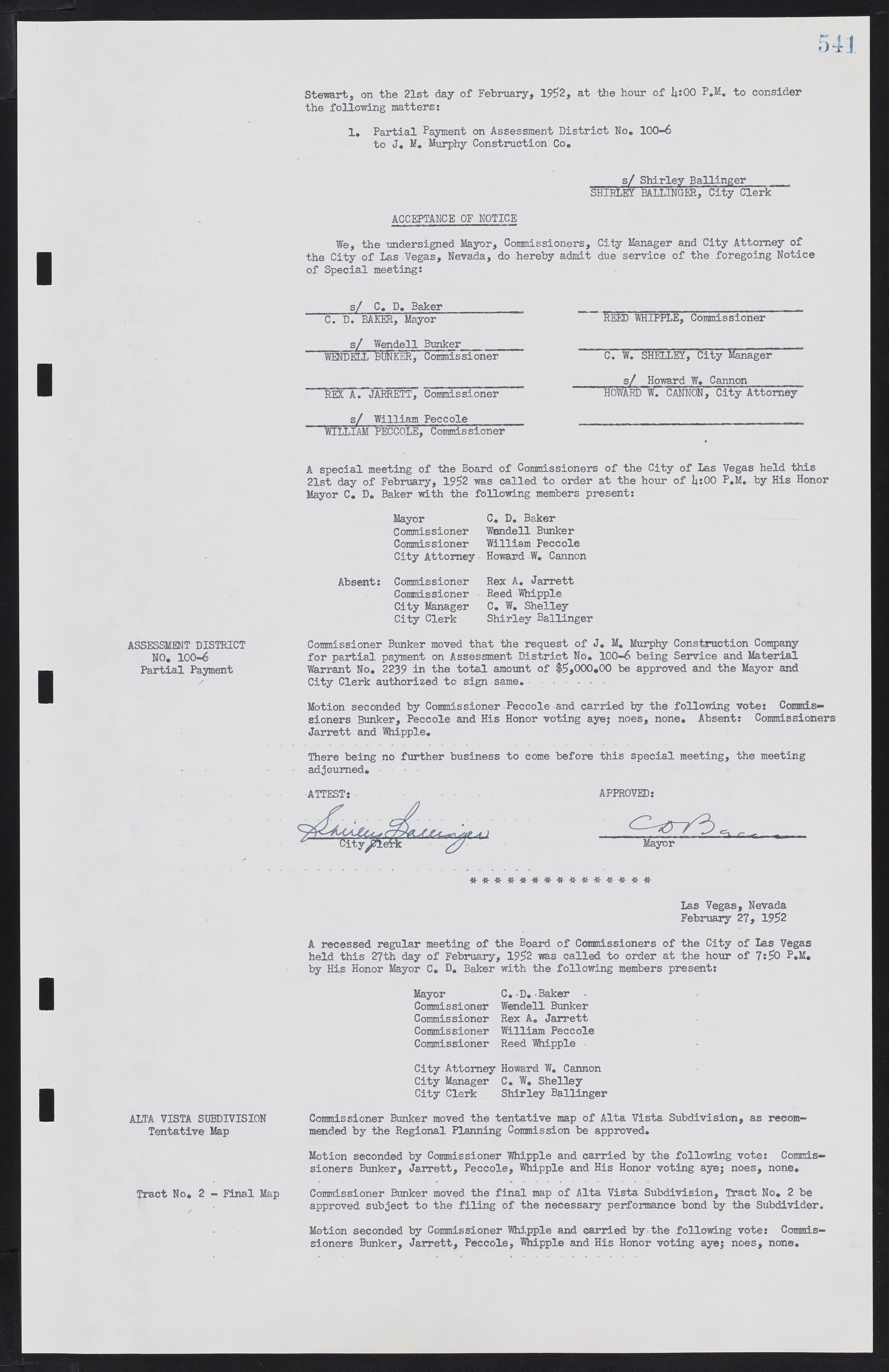 Las Vegas City Commission Minutes, November 7, 1949 to May 21, 1952, lvc000007-559