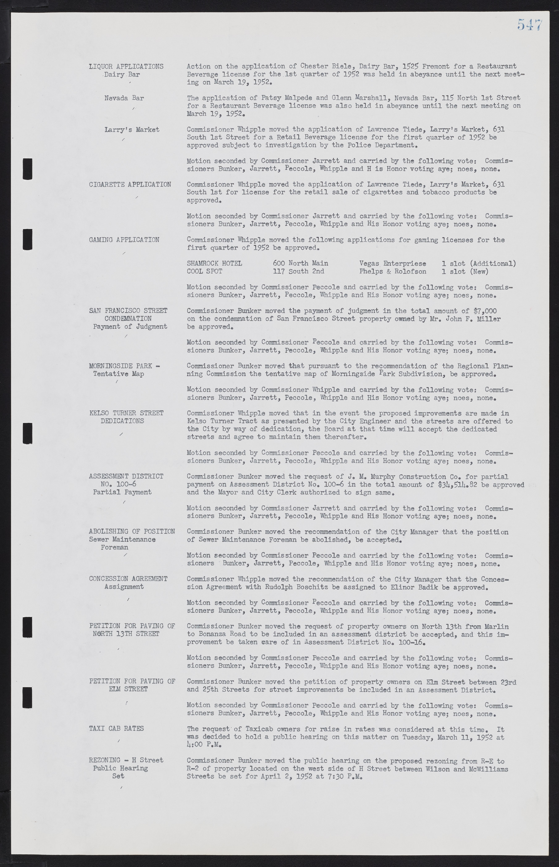 Las Vegas City Commission Minutes, November 7, 1949 to May 21, 1952, lvc000007-565