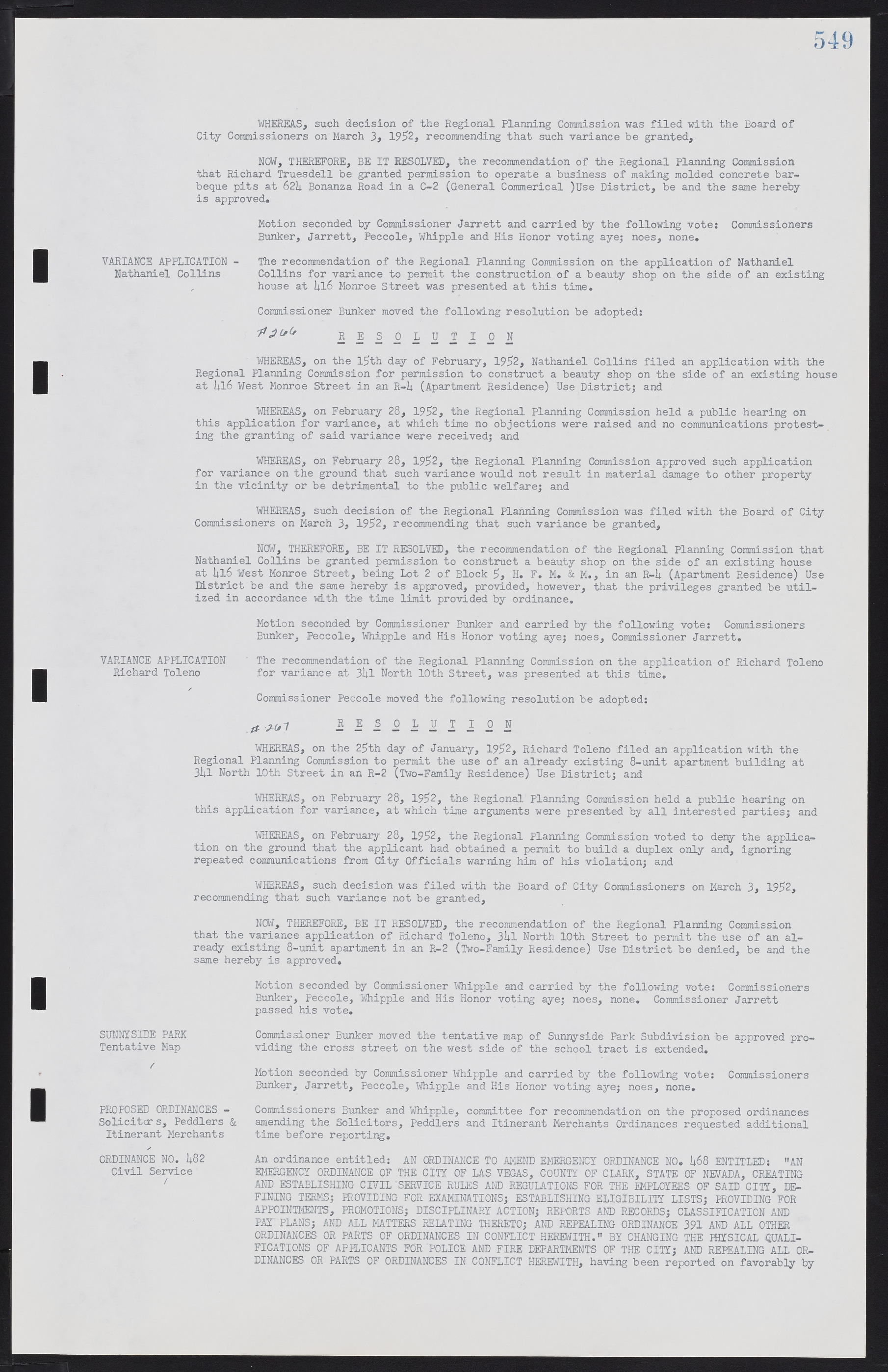 Las Vegas City Commission Minutes, November 7, 1949 to May 21, 1952, lvc000007-567