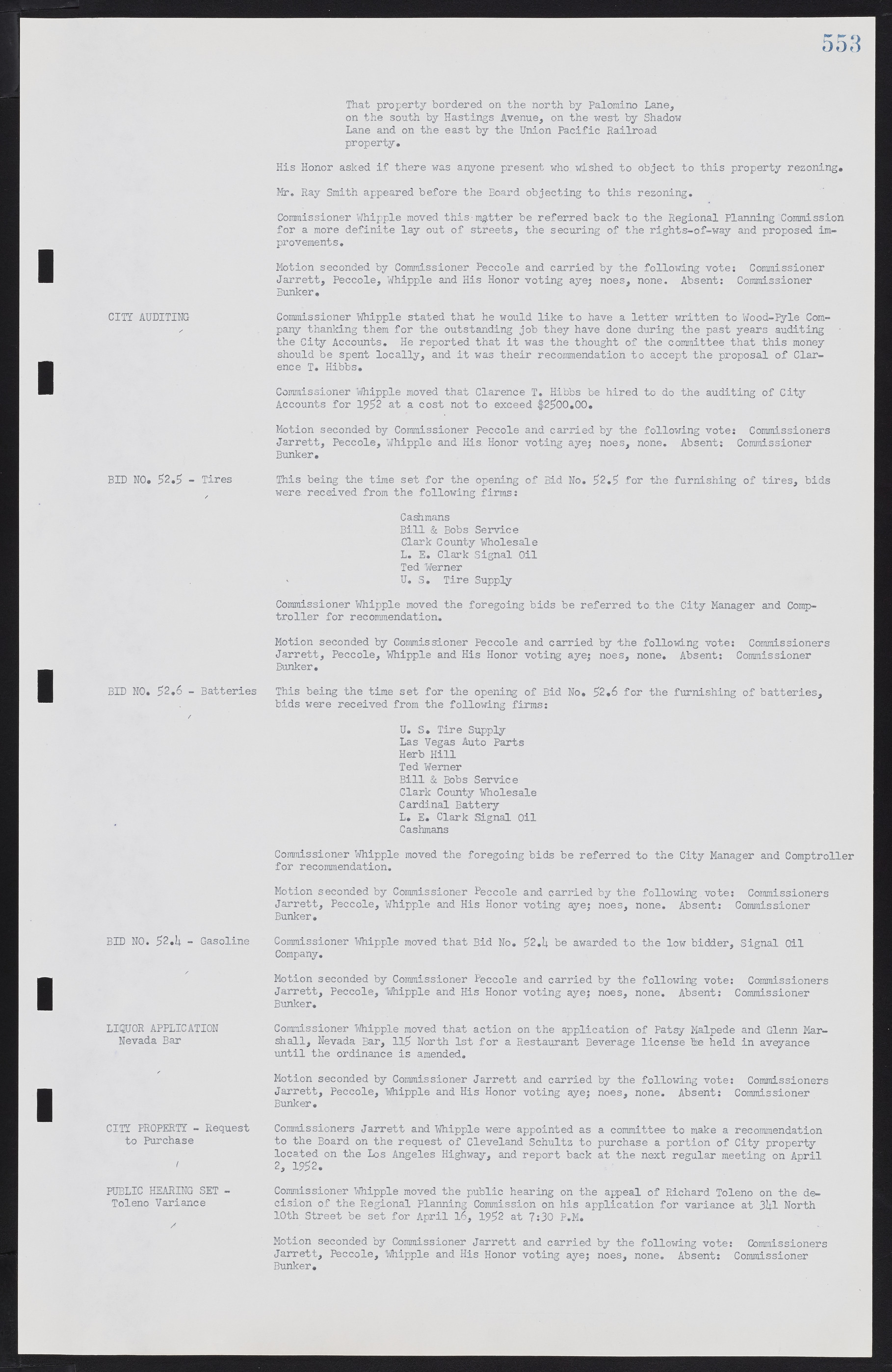 Las Vegas City Commission Minutes, November 7, 1949 to May 21, 1952, lvc000007-571