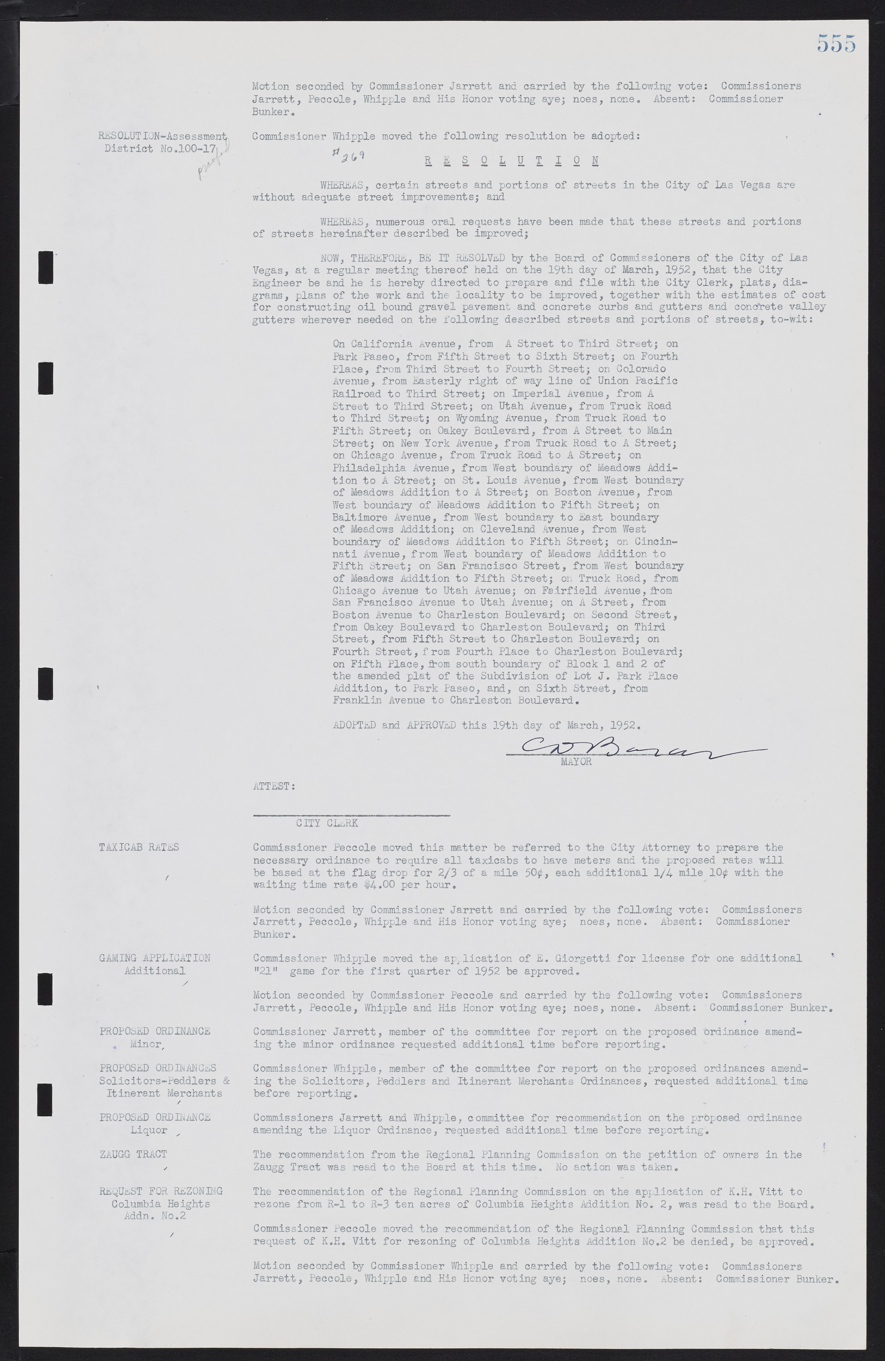 Las Vegas City Commission Minutes, November 7, 1949 to May 21, 1952, lvc000007-573