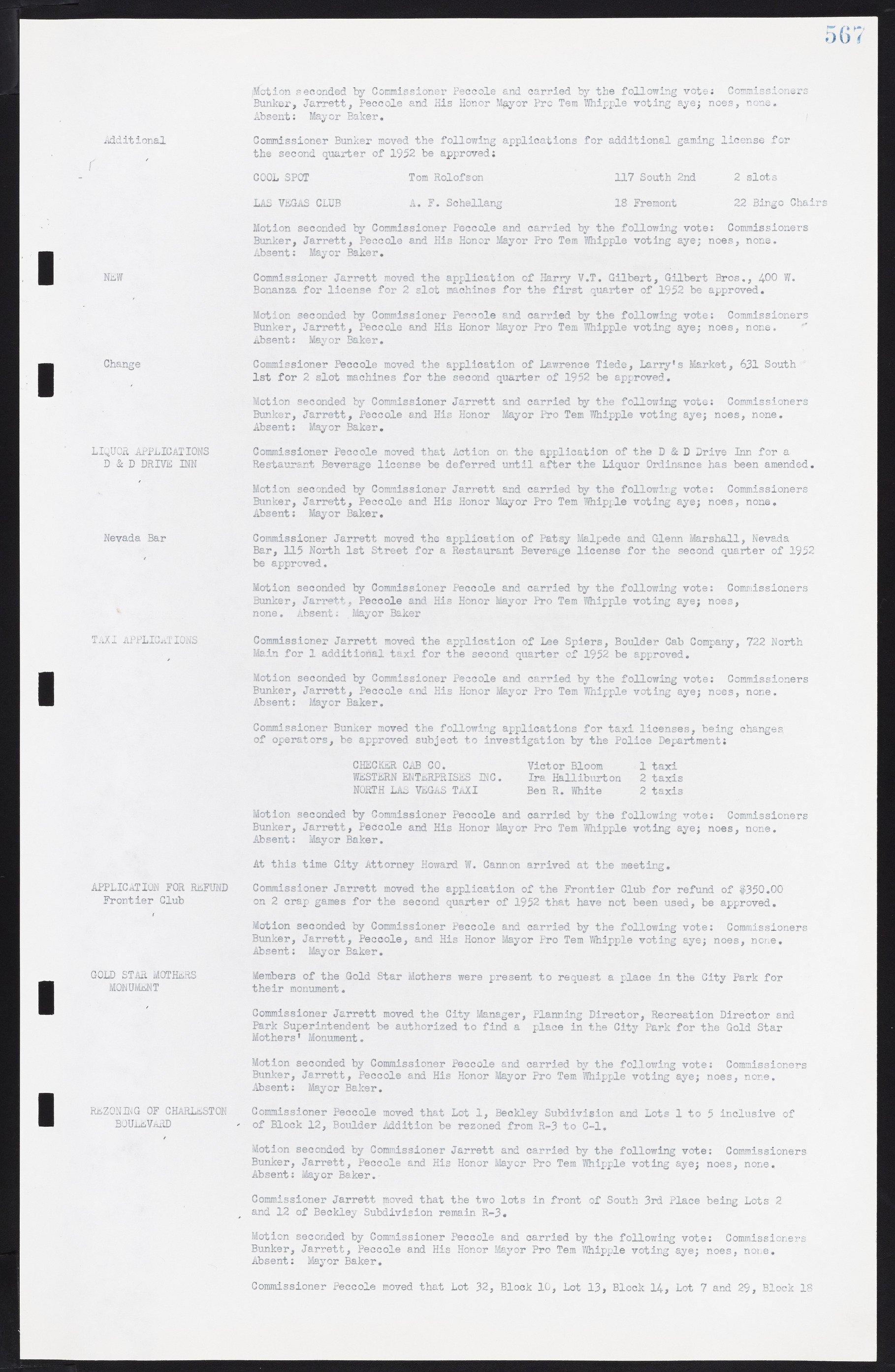 Las Vegas City Commission Minutes, November 7, 1949 to May 21, 1952, lvc000007-585