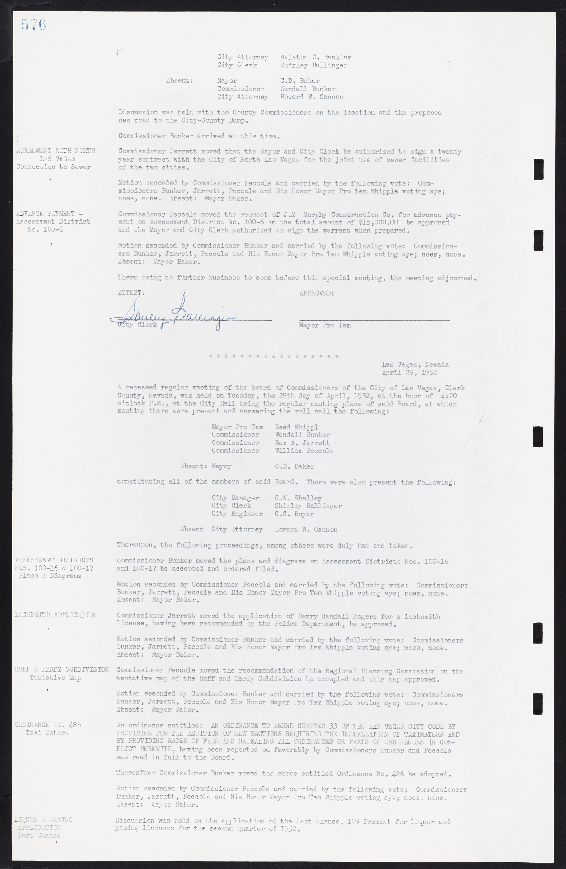 Las Vegas City Commission Minutes, November 7, 1949 to May 21, 1952, lvc000007-594