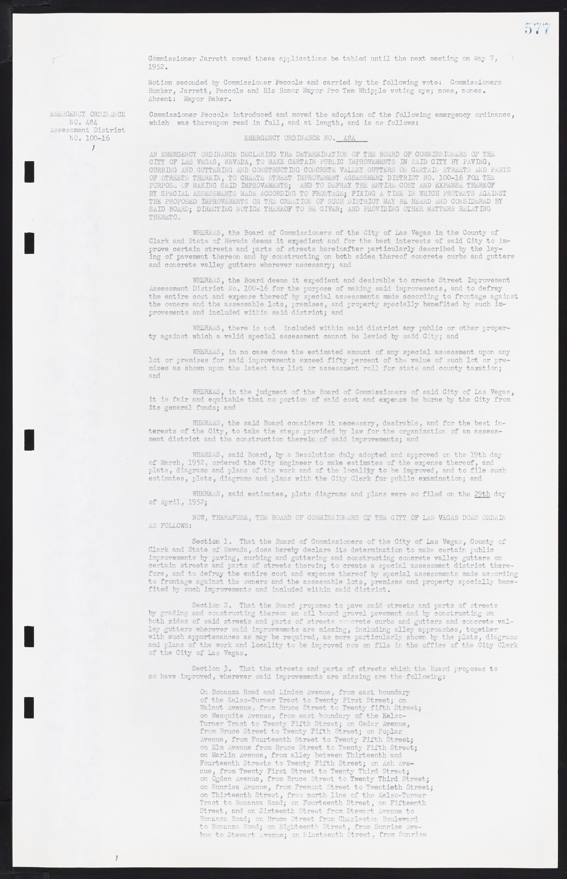 Las Vegas City Commission Minutes, November 7, 1949 to May 21, 1952, lvc000007-595
