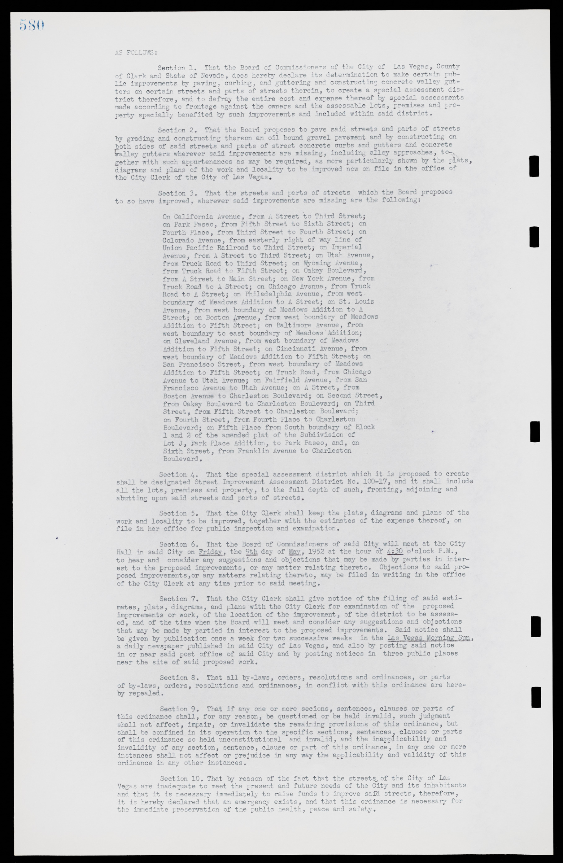 Las Vegas City Commission Minutes, November 7, 1949 to May 21, 1952, lvc000007-598