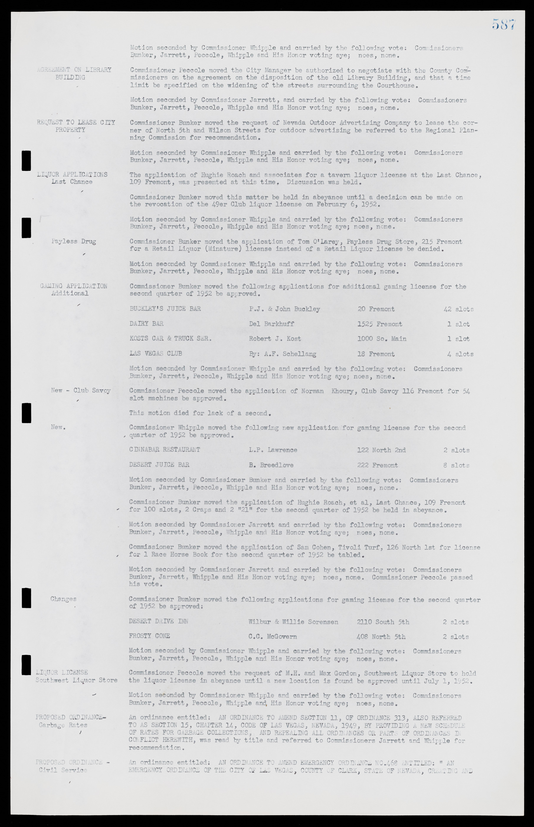 Las Vegas City Commission Minutes, November 7, 1949 to May 21, 1952, lvc000007-605