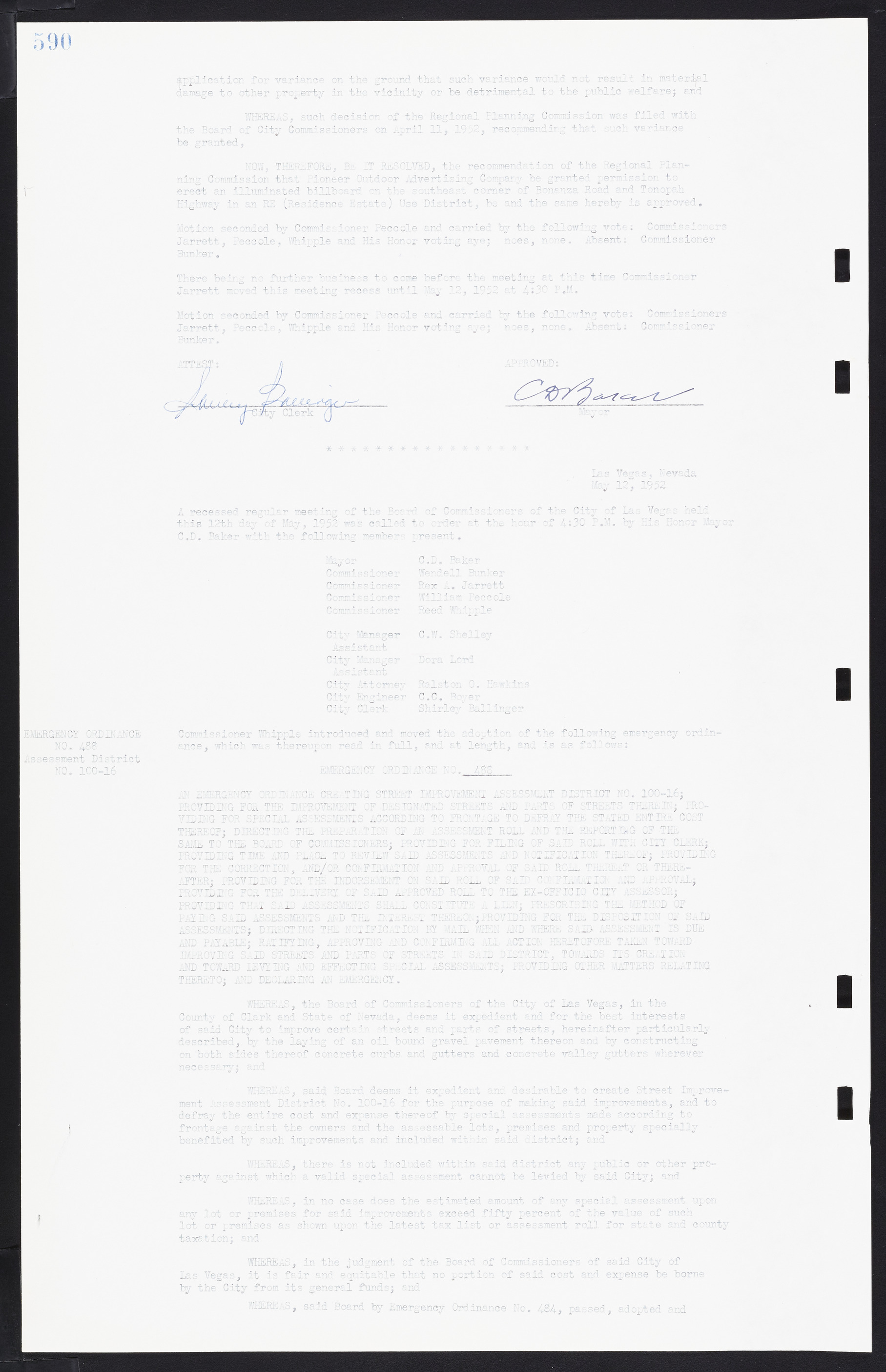 Las Vegas City Commission Minutes, November 7, 1949 to May 21, 1952, lvc000007-608