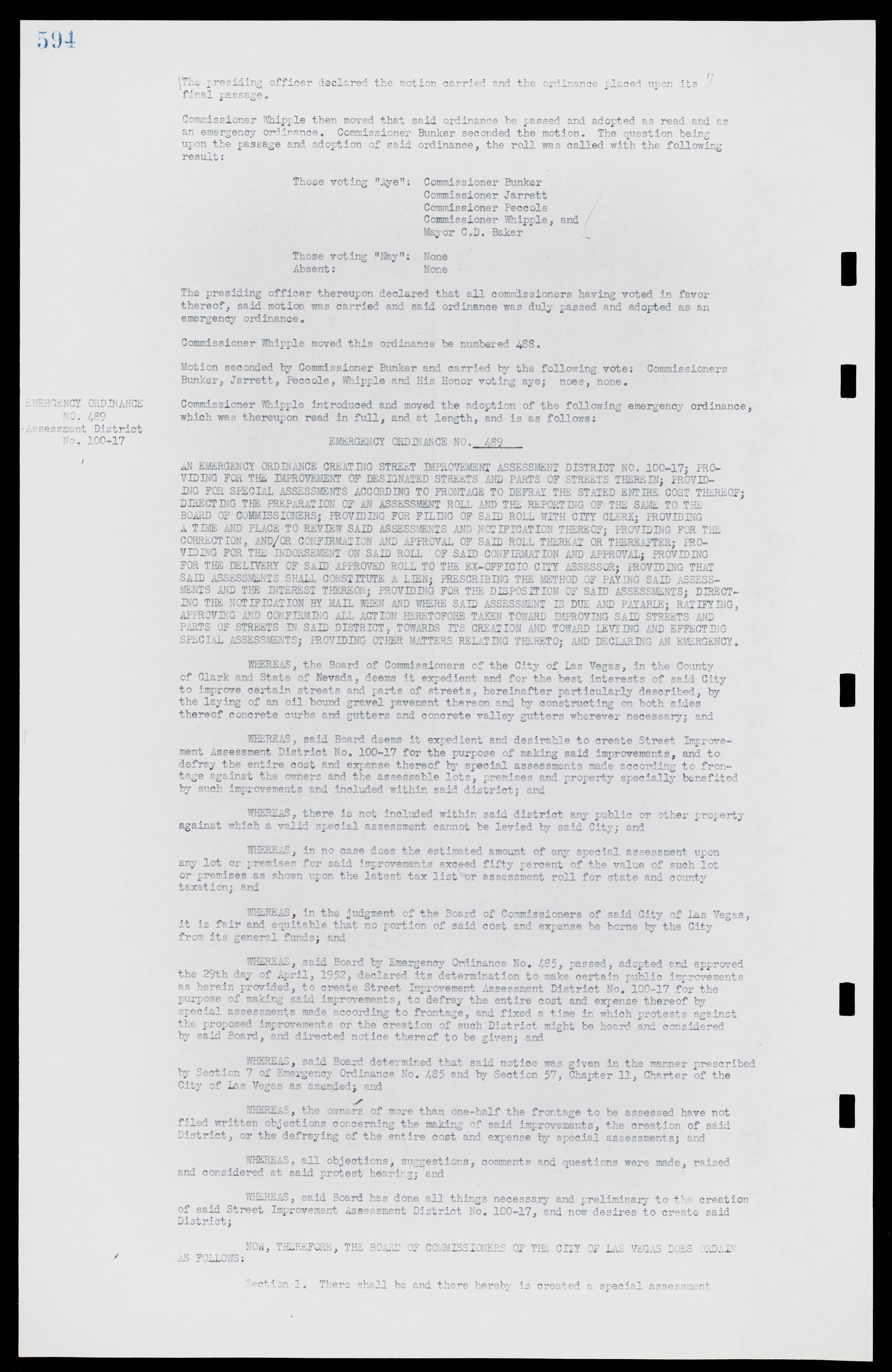 Las Vegas City Commission Minutes, November 7, 1949 to May 21, 1952, lvc000007-612