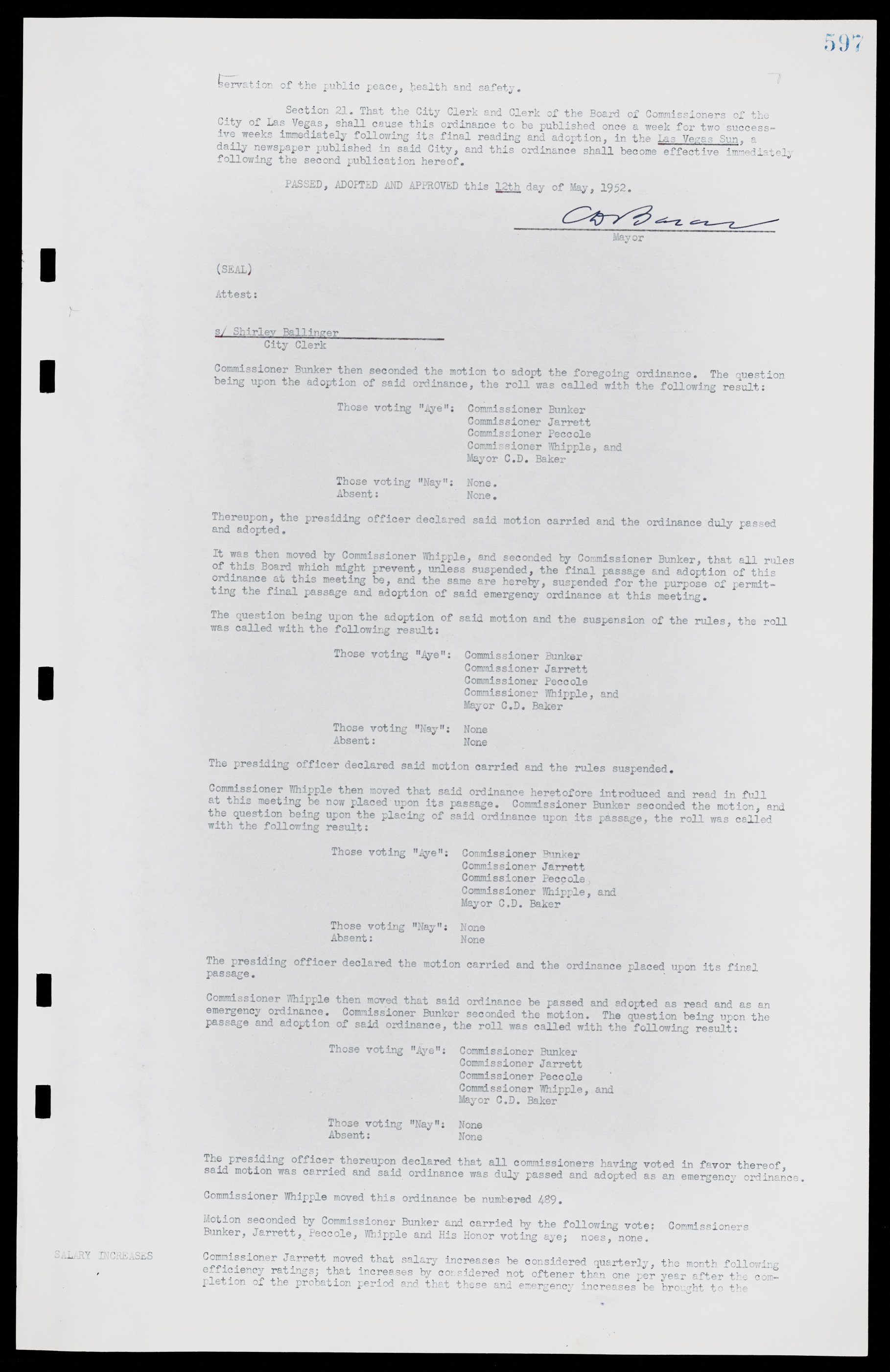 Las Vegas City Commission Minutes, November 7, 1949 to May 21, 1952, lvc000007-615
