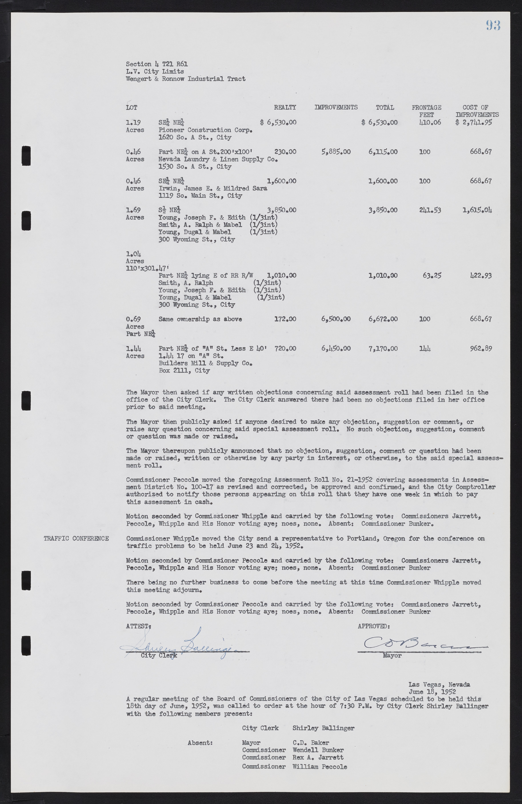 Las Vegas City Commission Minutes, May 26, 1952 to February 17, 1954, lvc000008-97