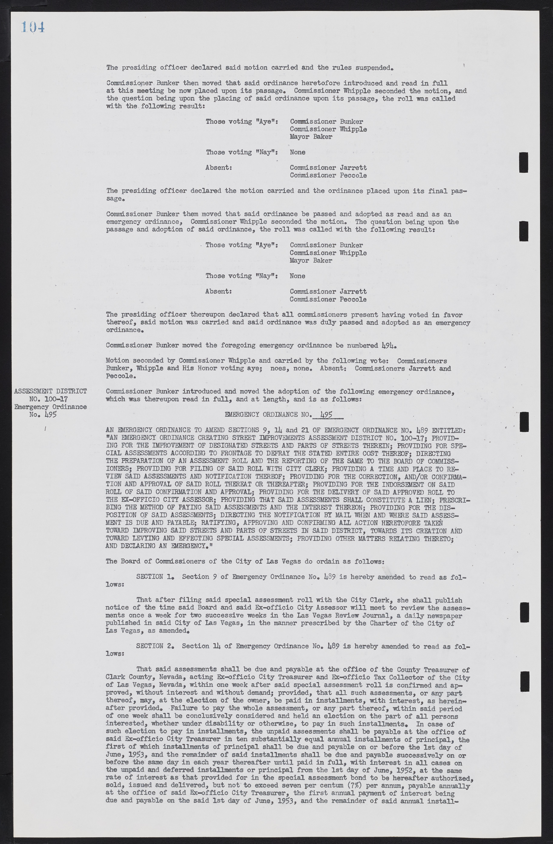 Las Vegas City Commission Minutes, May 26, 1952 to February 17, 1954, lvc000008-108