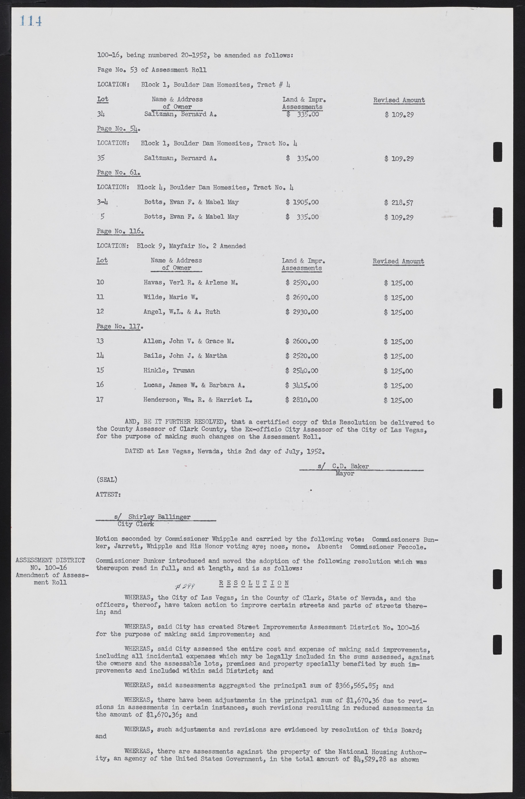 Las Vegas City Commission Minutes, May 26, 1952 to February 17, 1954, lvc000008-120