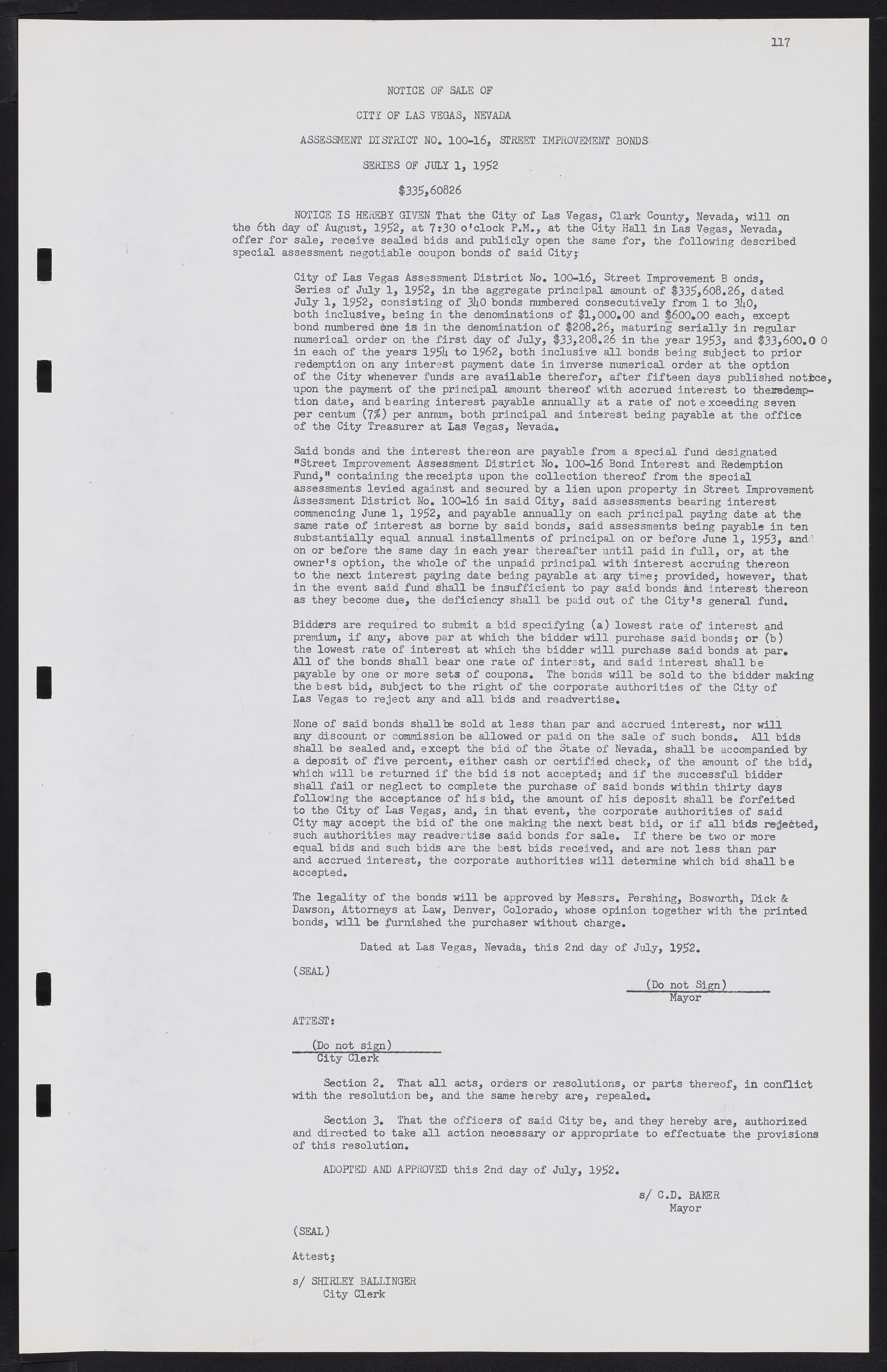 Las Vegas City Commission Minutes, May 26, 1952 to February 17, 1954, lvc000008-123