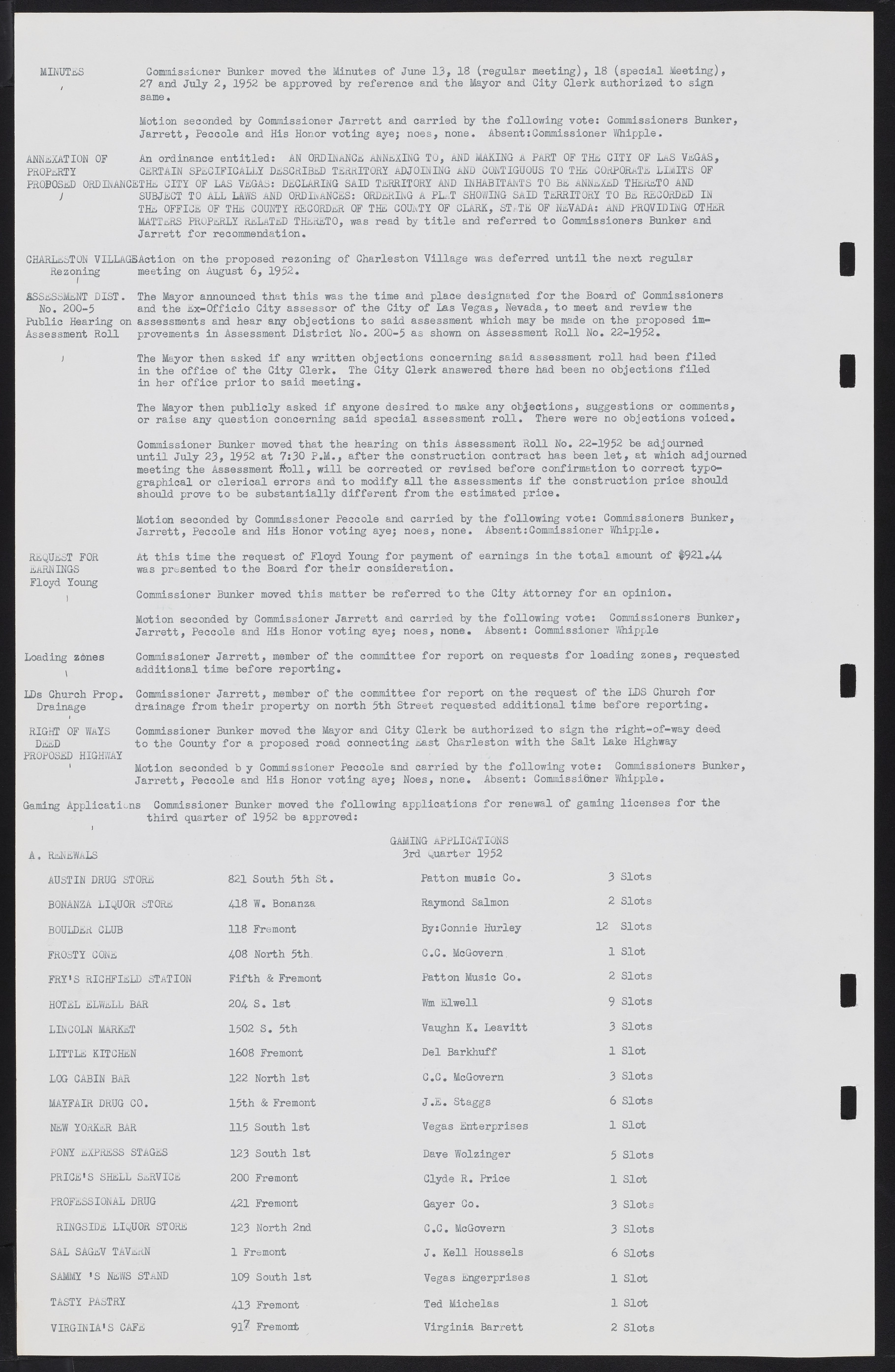 Las Vegas City Commission Minutes, May 26, 1952 to February 17, 1954, lvc000008-130