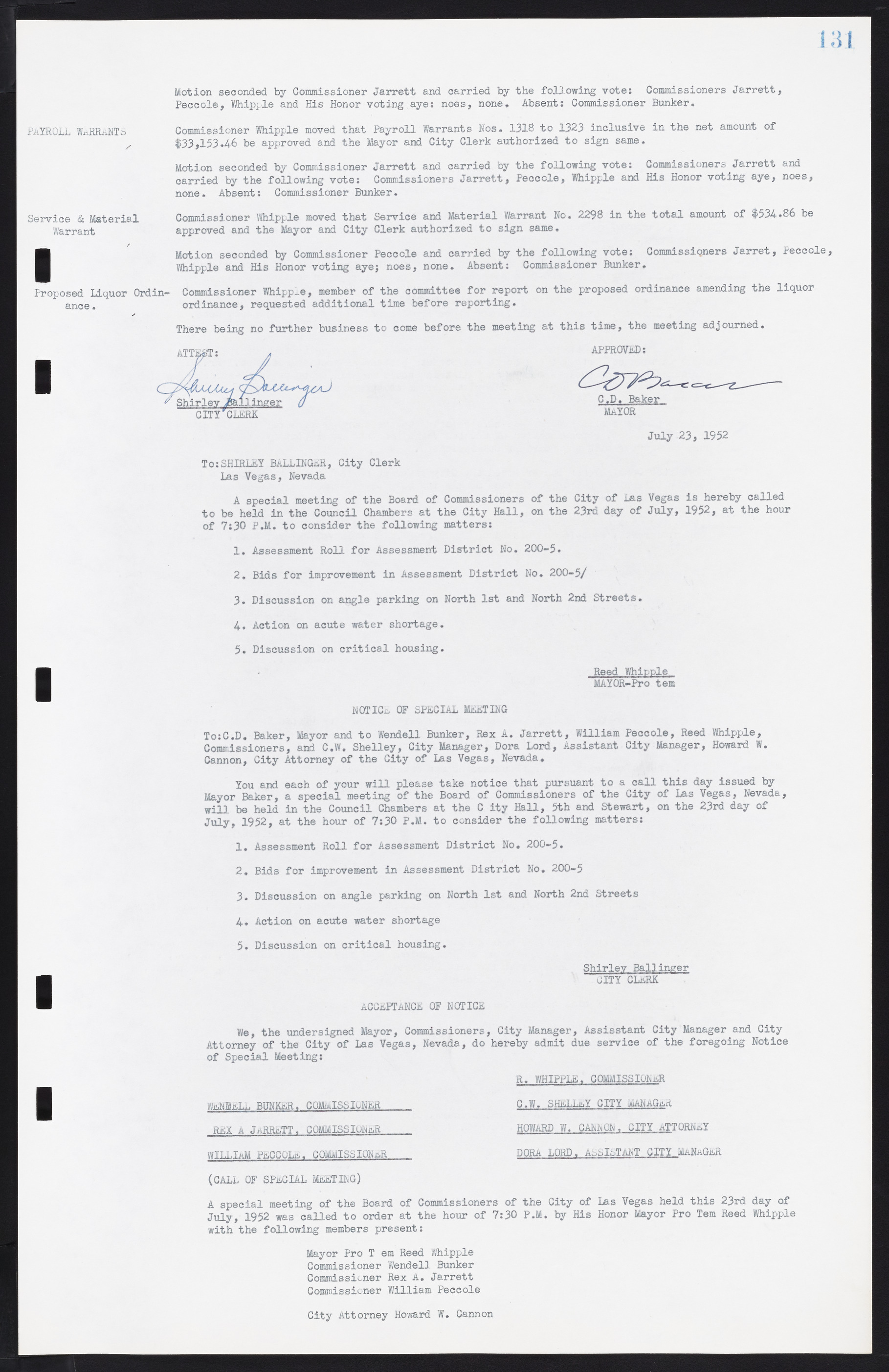 Las Vegas City Commission Minutes, May 26, 1952 to February 17, 1954, lvc000008-137