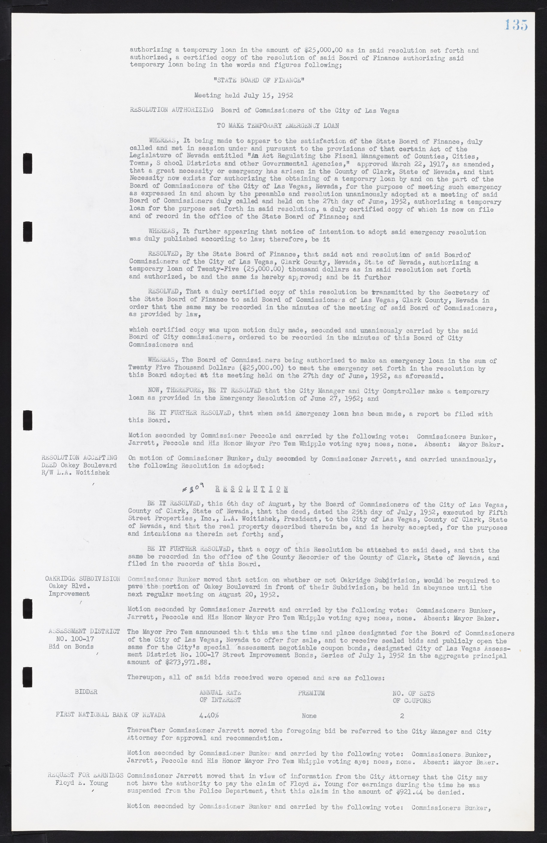 Las Vegas City Commission Minutes, May 26, 1952 to February 17, 1954, lvc000008-141