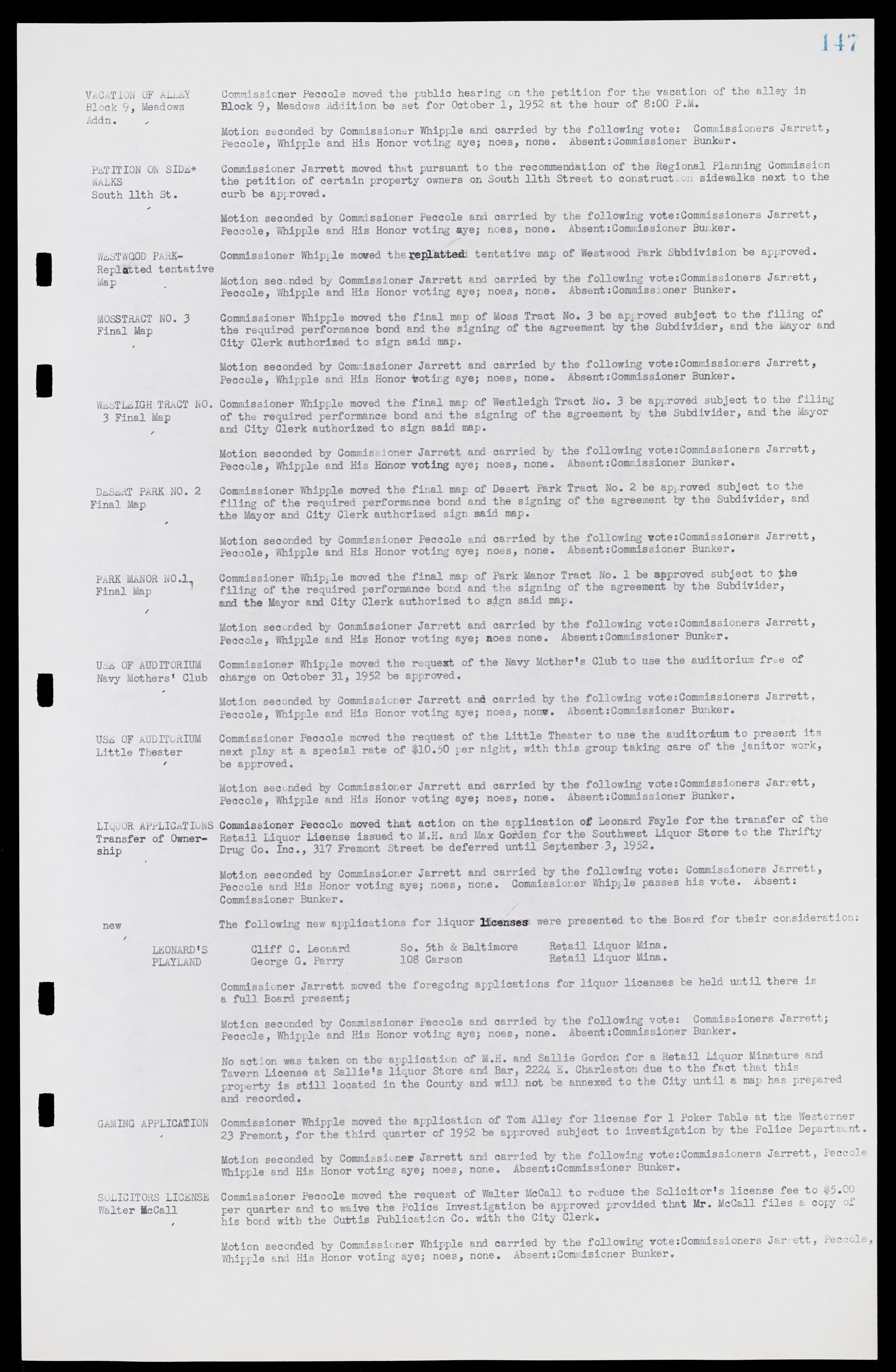 Las Vegas City Commission Minutes, May 26, 1952 to February 17, 1954, lvc000008-161