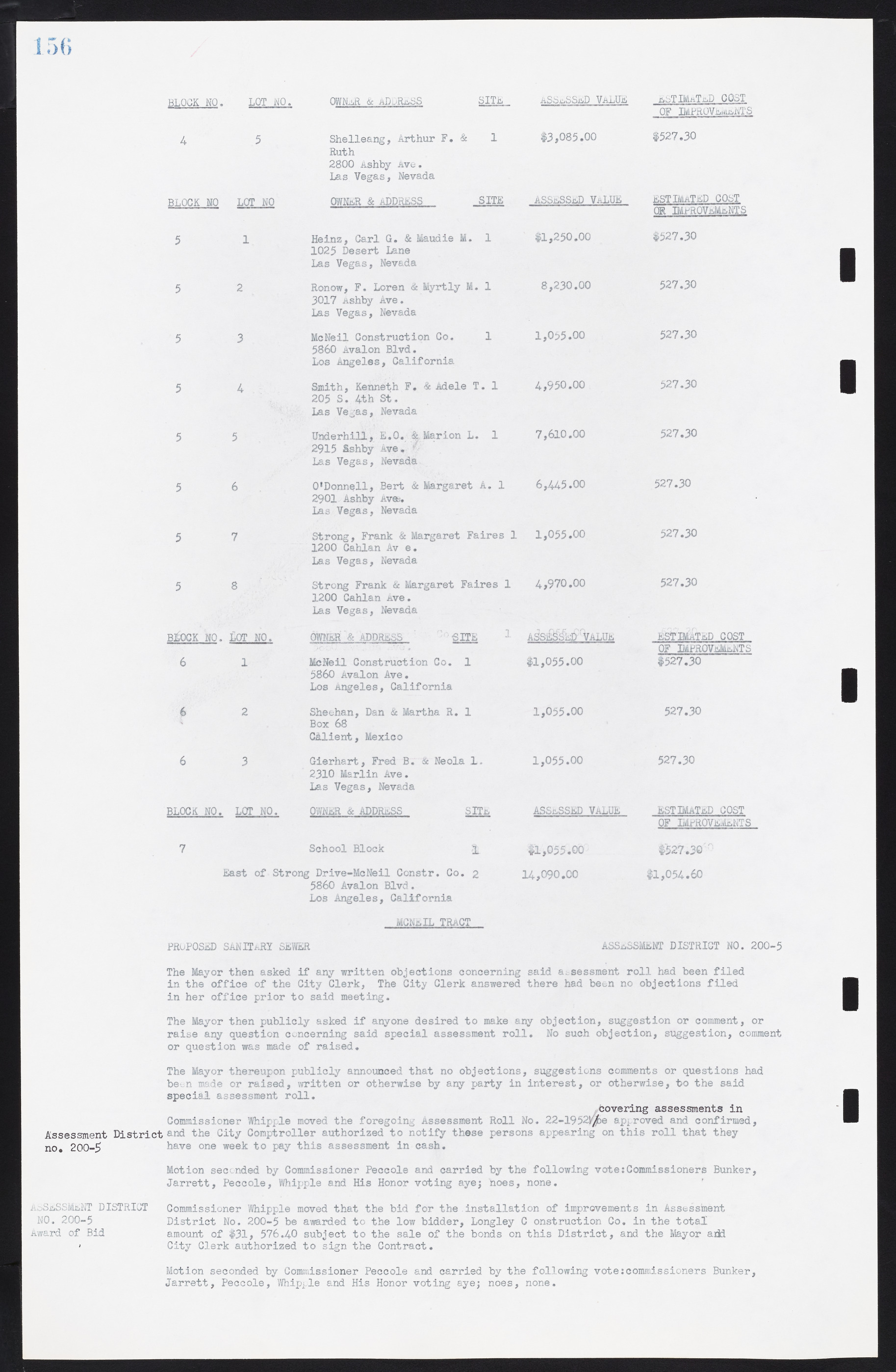 Las Vegas City Commission Minutes, May 26, 1952 to February 17, 1954, lvc000008-170
