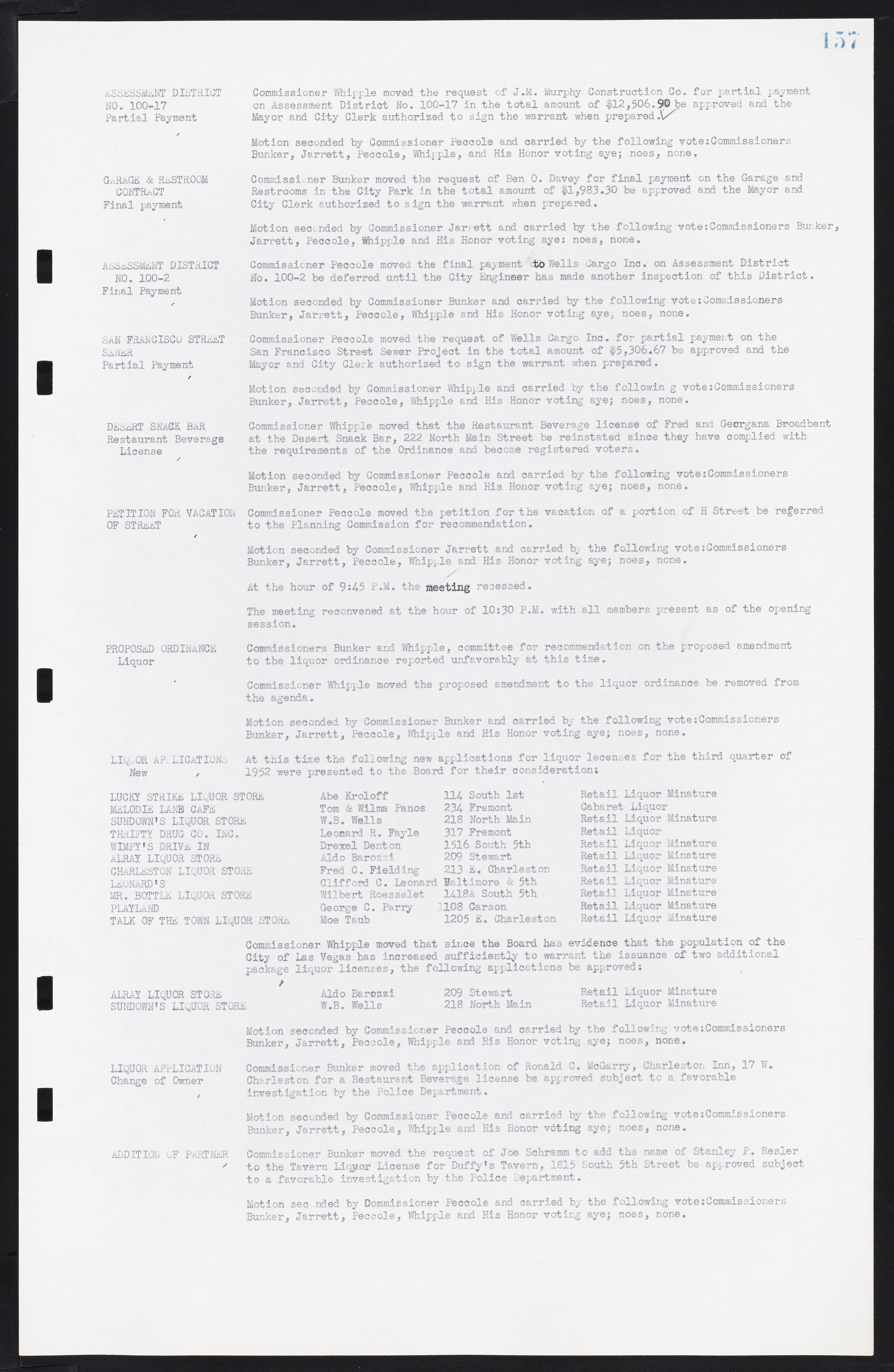 Las Vegas City Commission Minutes, May 26, 1952 to February 17, 1954, lvc000008-171