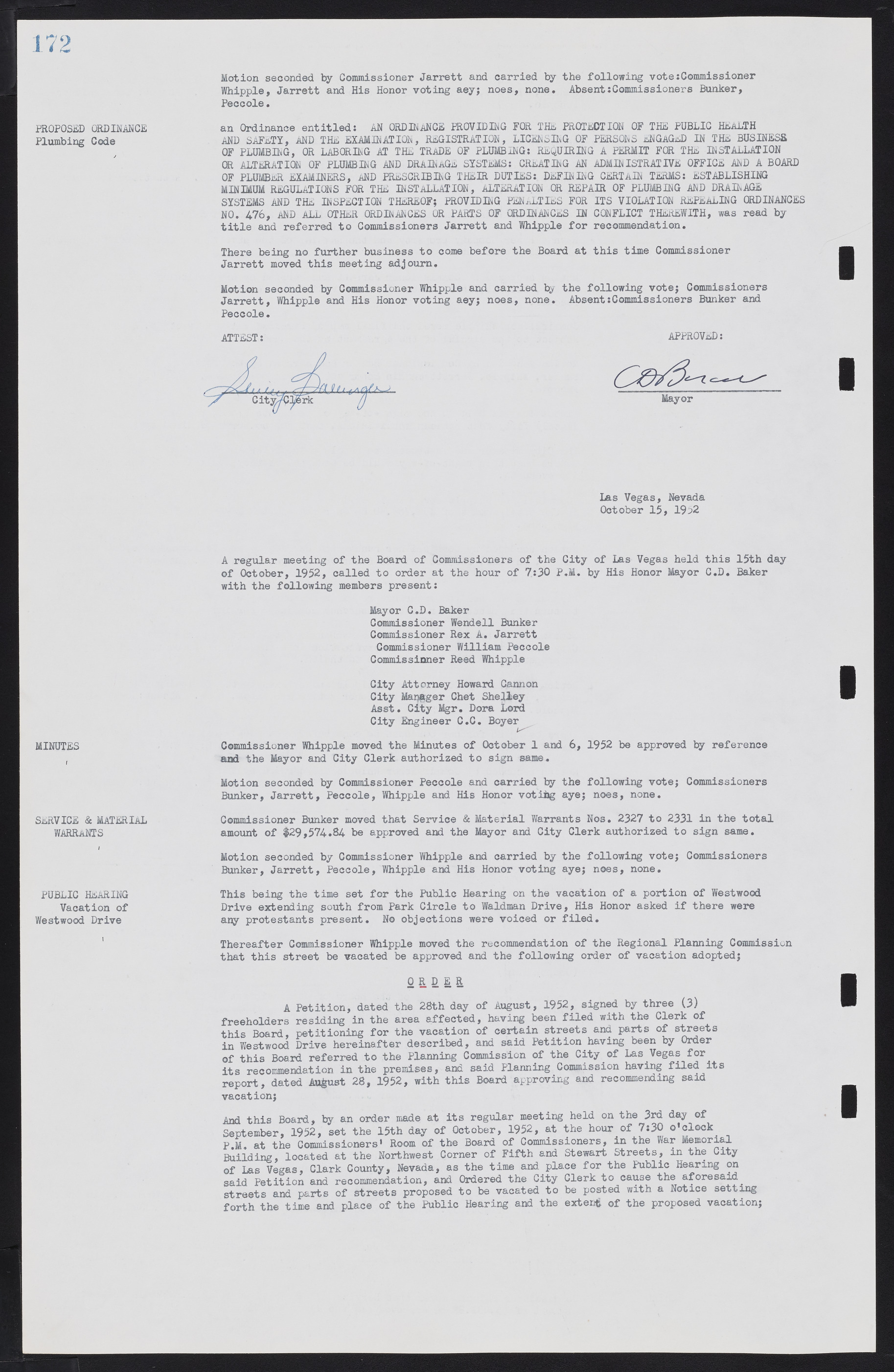 Las Vegas City Commission Minutes, May 26, 1952 to February 17, 1954, lvc000008-186