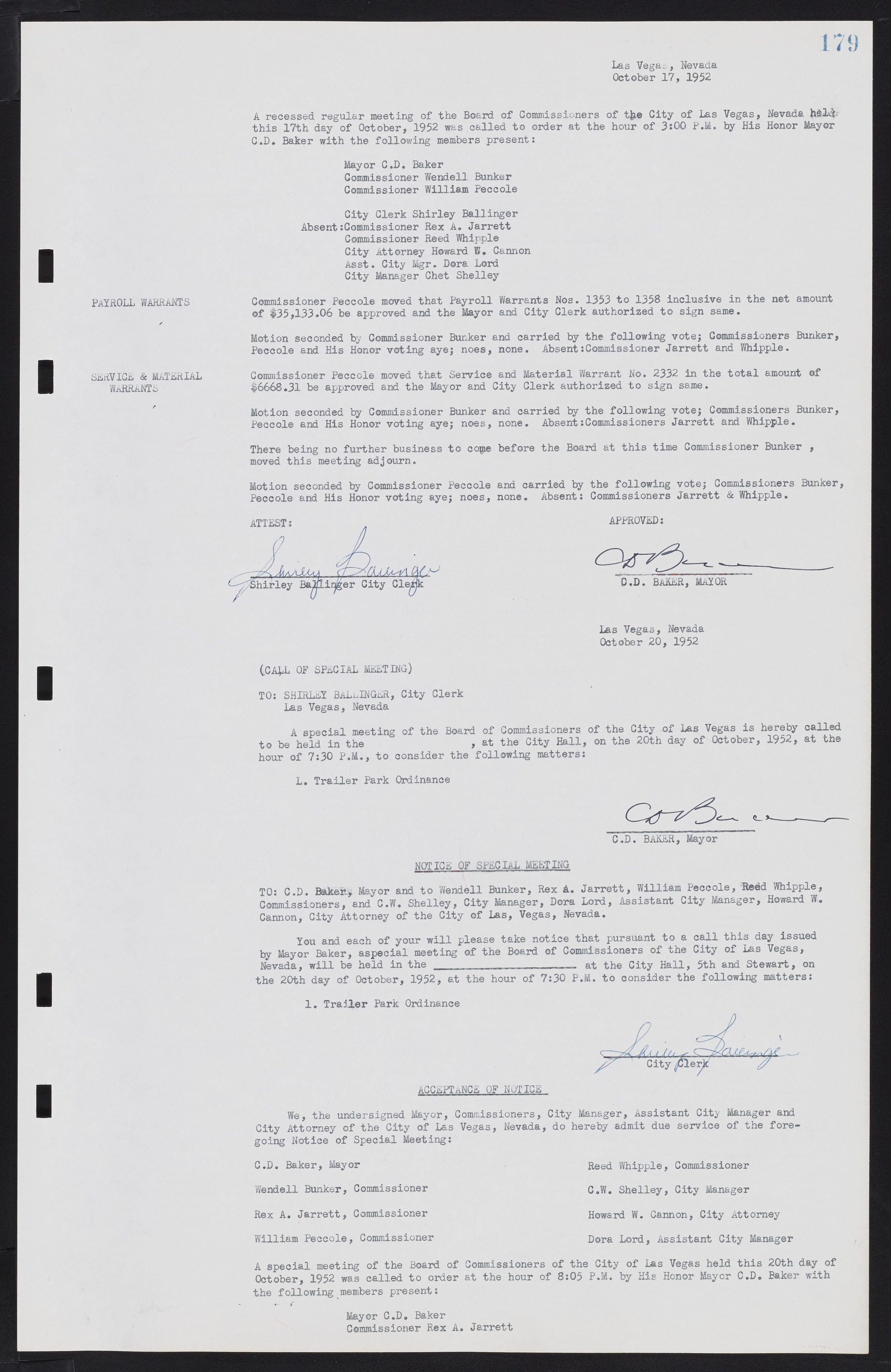 Las Vegas City Commission Minutes, May 26, 1952 to February 17, 1954, lvc000008-193