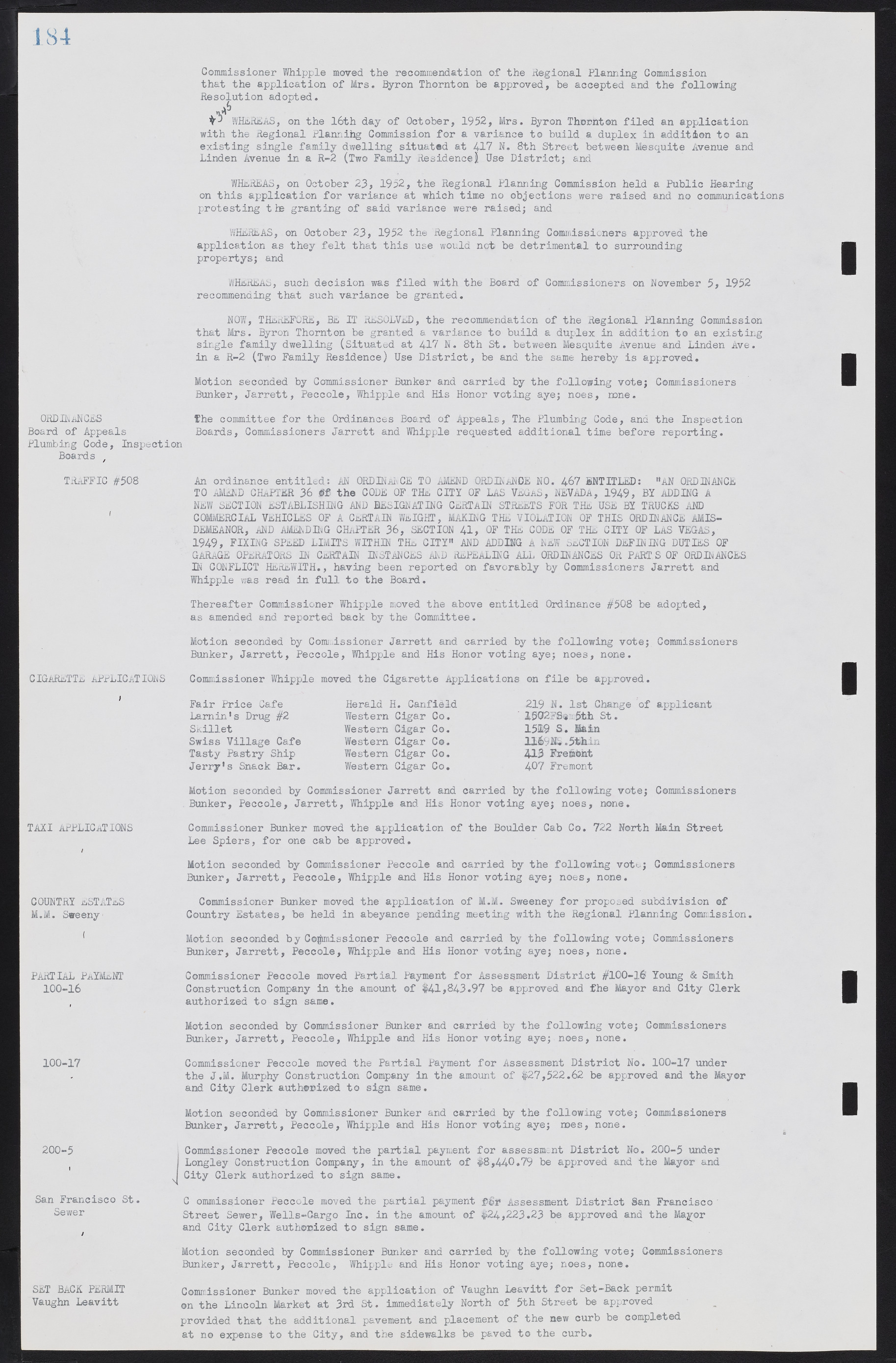 Las Vegas City Commission Minutes, May 26, 1952 to February 17, 1954, lvc000008-198