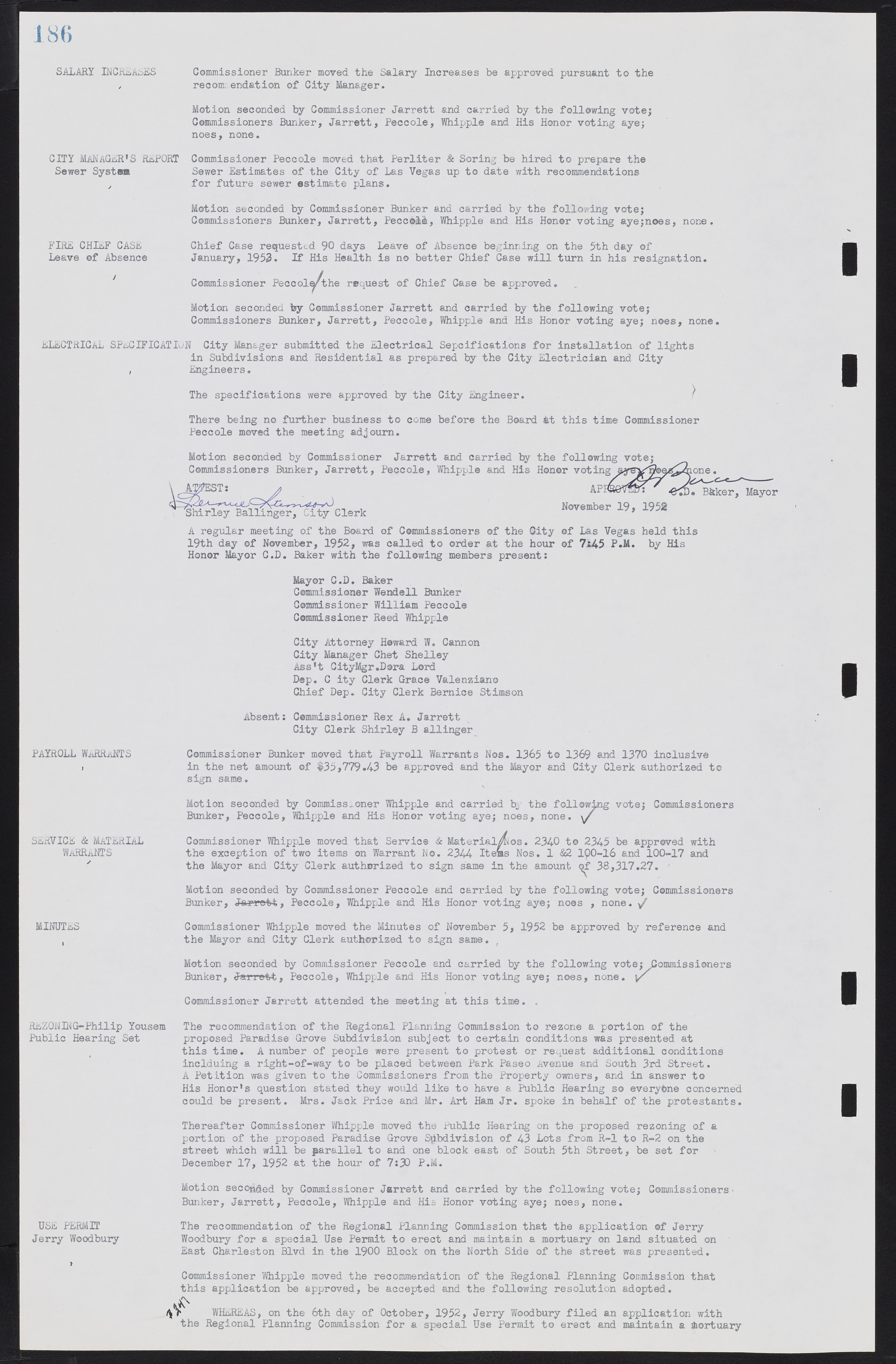 Las Vegas City Commission Minutes, May 26, 1952 to February 17, 1954, lvc000008-200