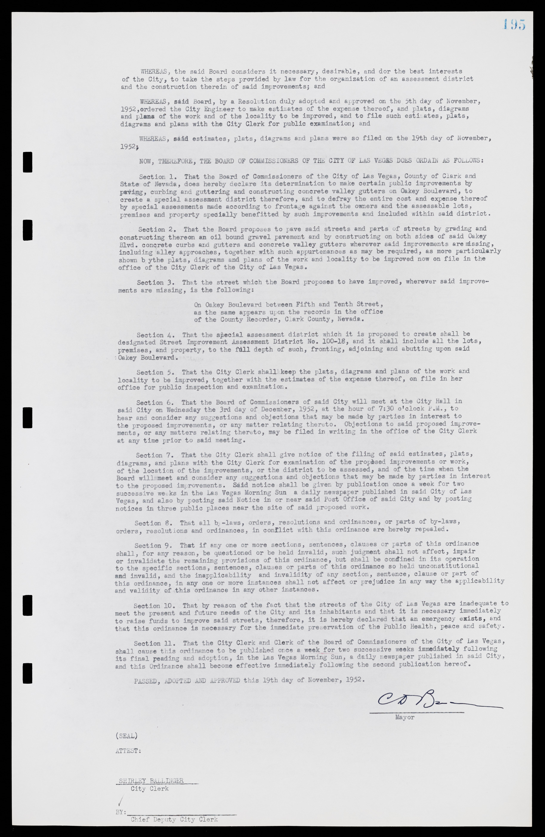 Las Vegas City Commission Minutes, May 26, 1952 to February 17, 1954, lvc000008-209