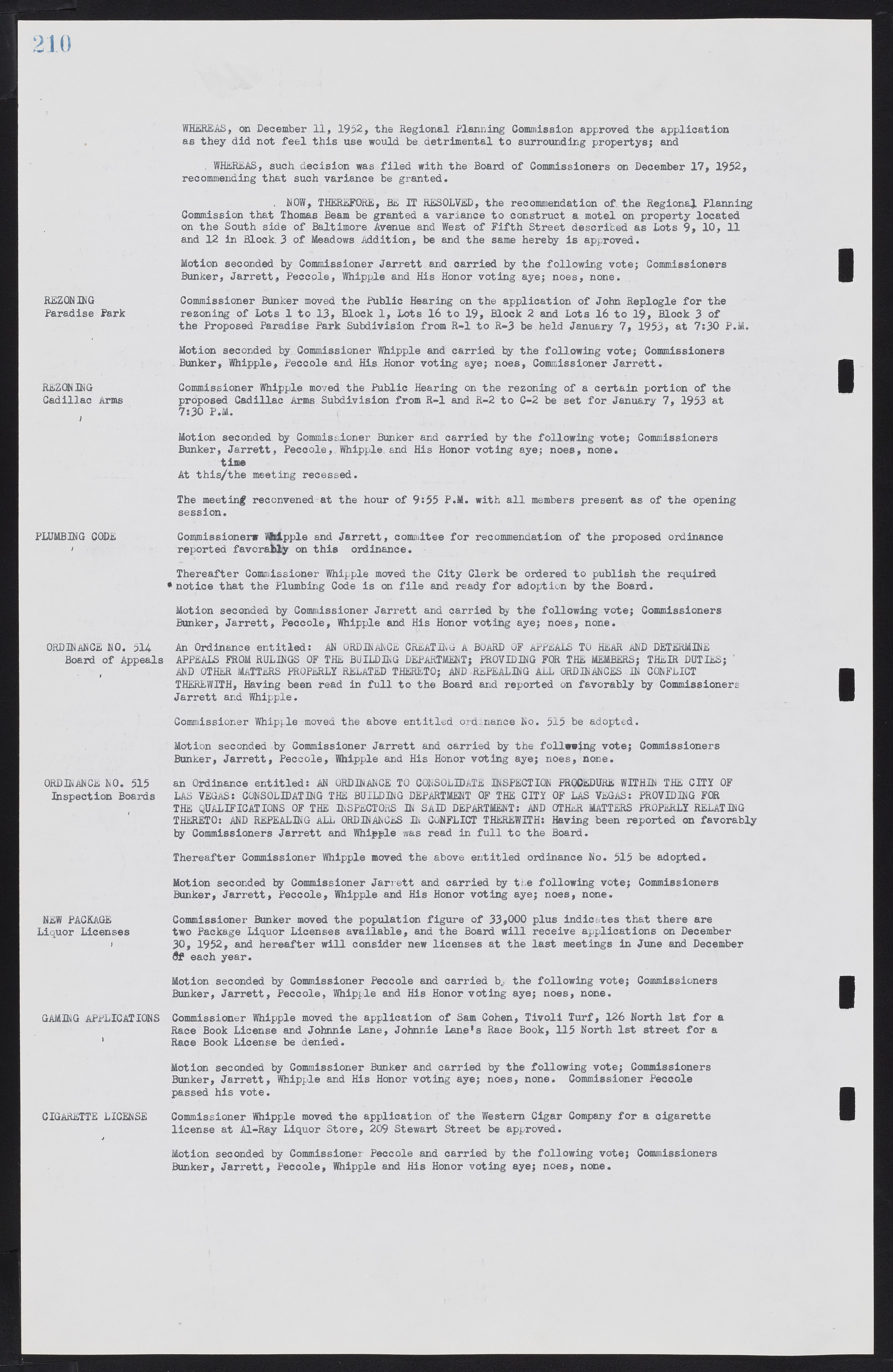 Las Vegas City Commission Minutes, May 26, 1952 to February 17, 1954, lvc000008-224