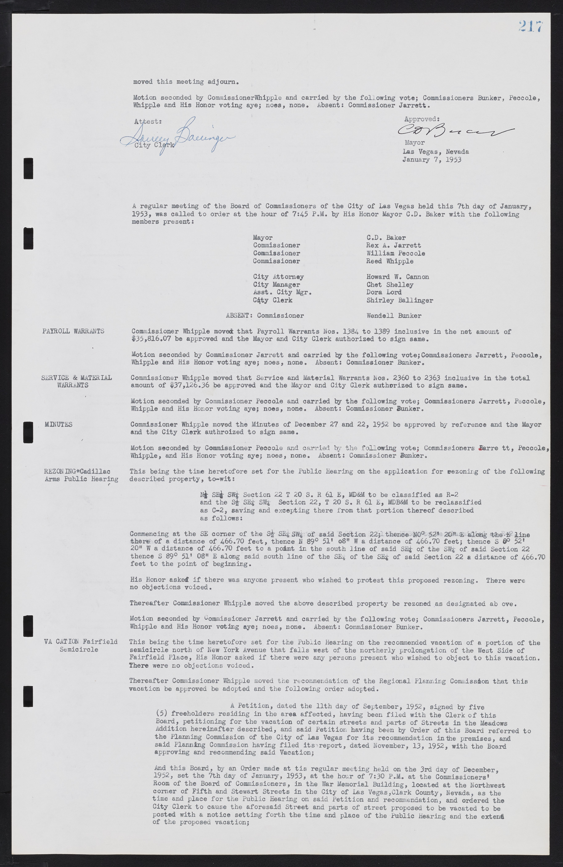 Las Vegas City Commission Minutes, May 26, 1952 to February 17, 1954, lvc000008-233