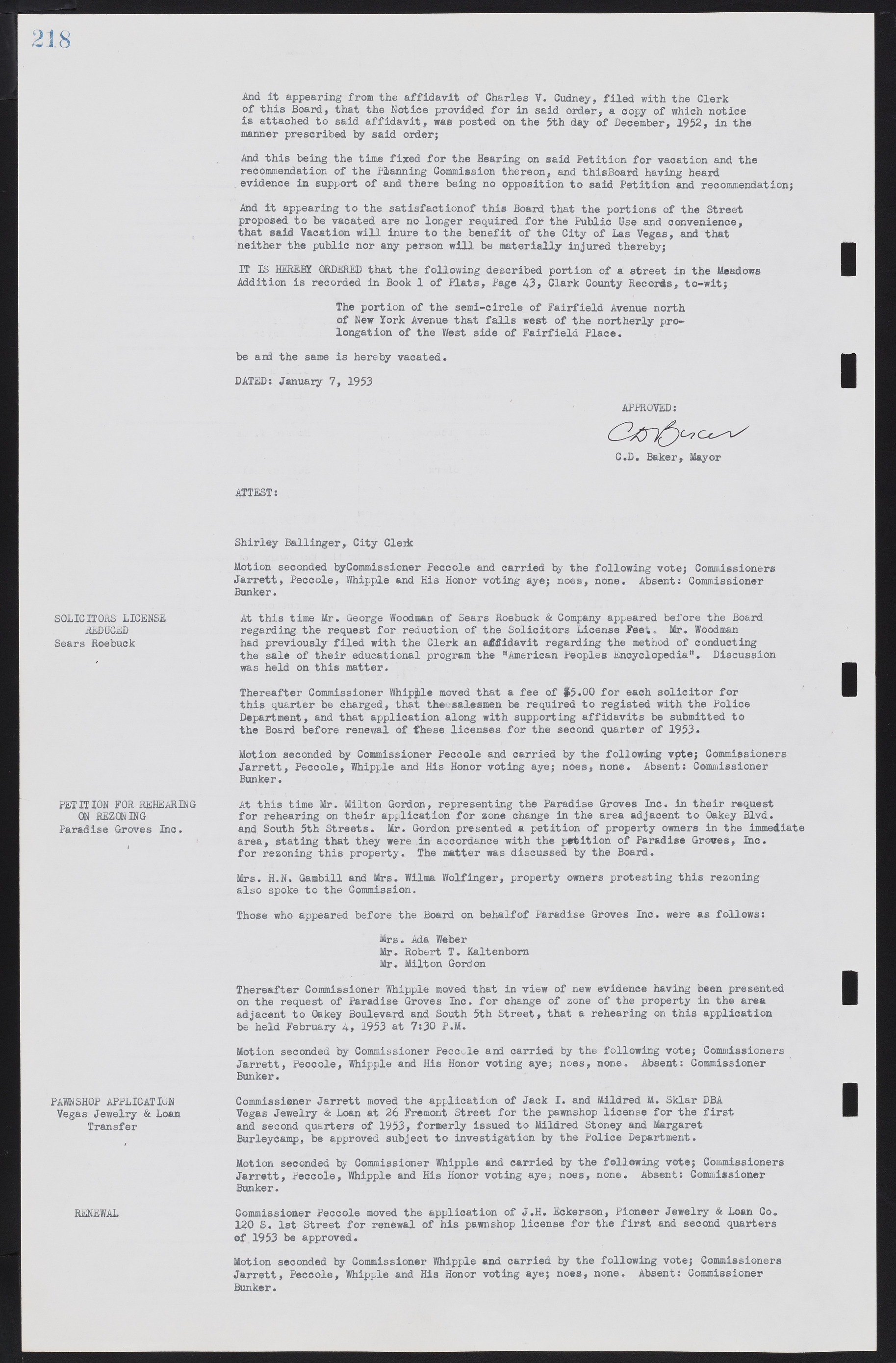 Las Vegas City Commission Minutes, May 26, 1952 to February 17, 1954, lvc000008-234